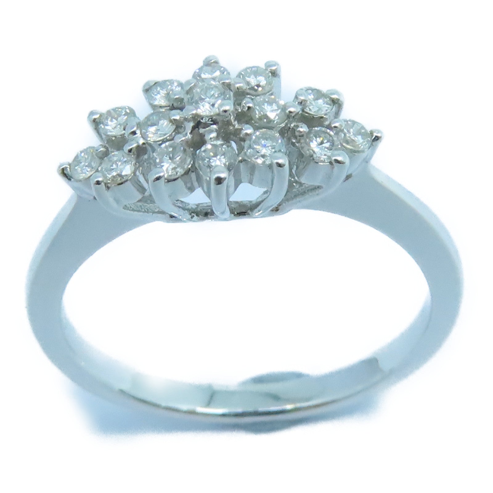 JEWELRY 【激減優惠】18K白金Diamond Ring鑽石戒指US#6銀色