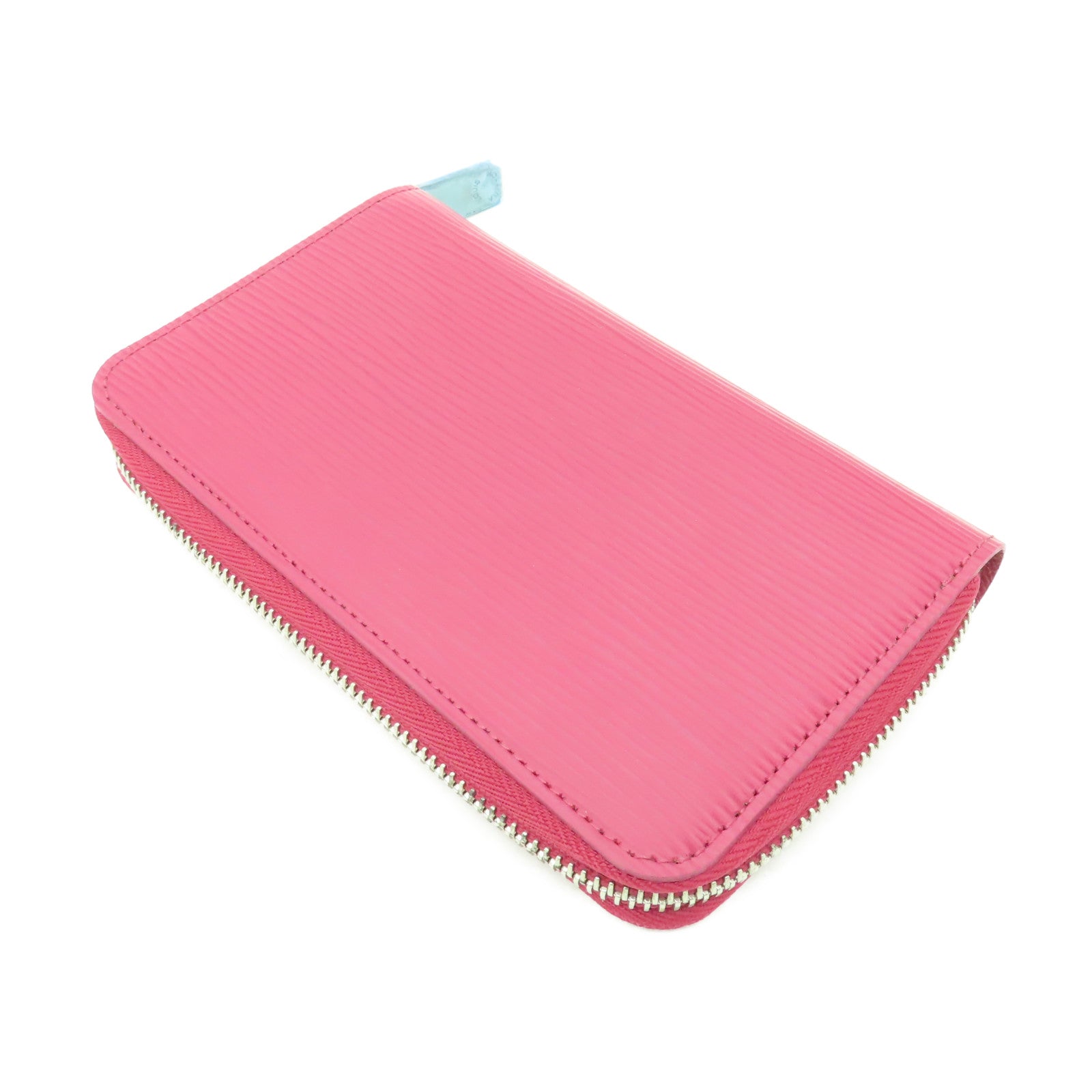 LOUIS VUITTON Epi Zipper Compact Wallet銀扣長錢包紅色
