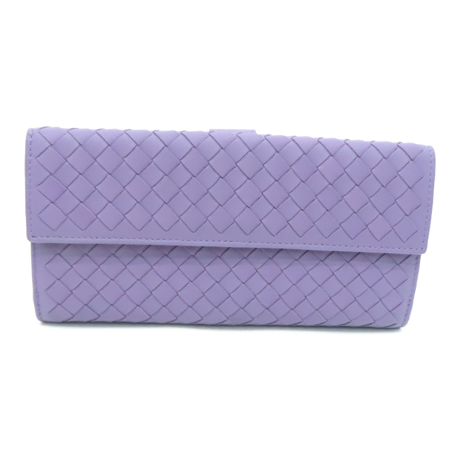 BOTTEGA VENETA 織紋皮革Long Wallet長錢包紫色