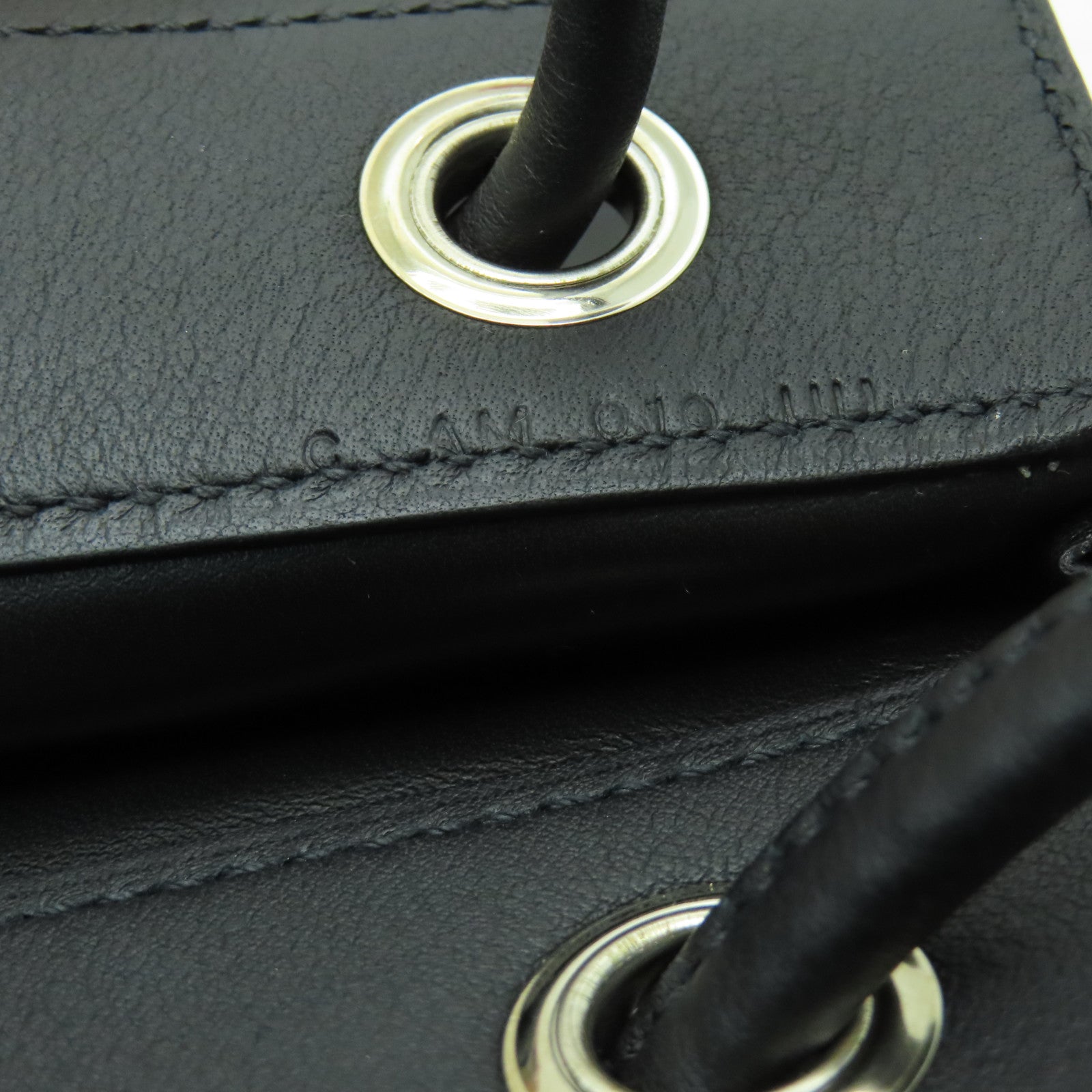 HERMES Swift皮革Aline銀扣肩背袋黑色