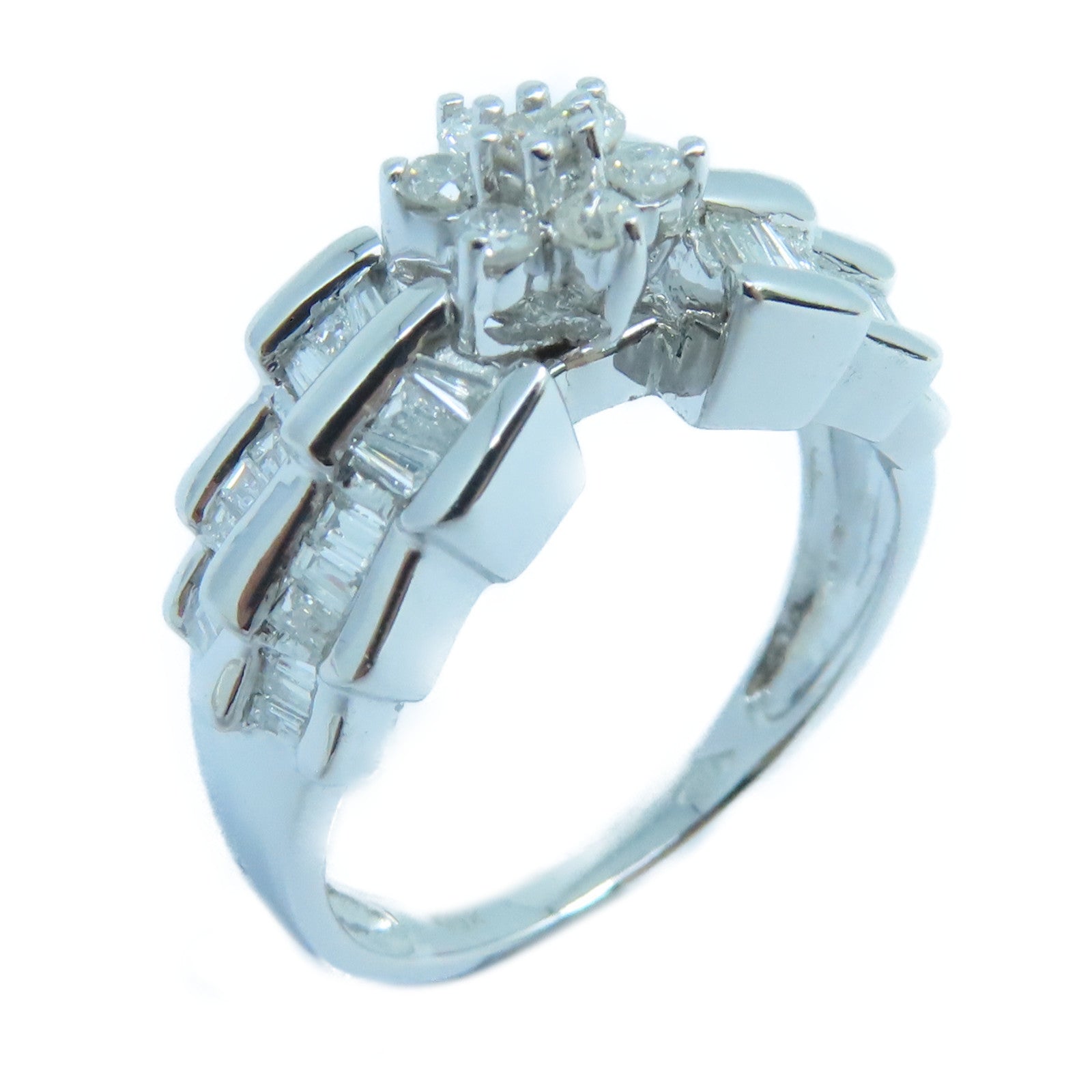 JEWELRY 【激減優惠】18K白金Diamond Ring鑽石戒指US#6銀色