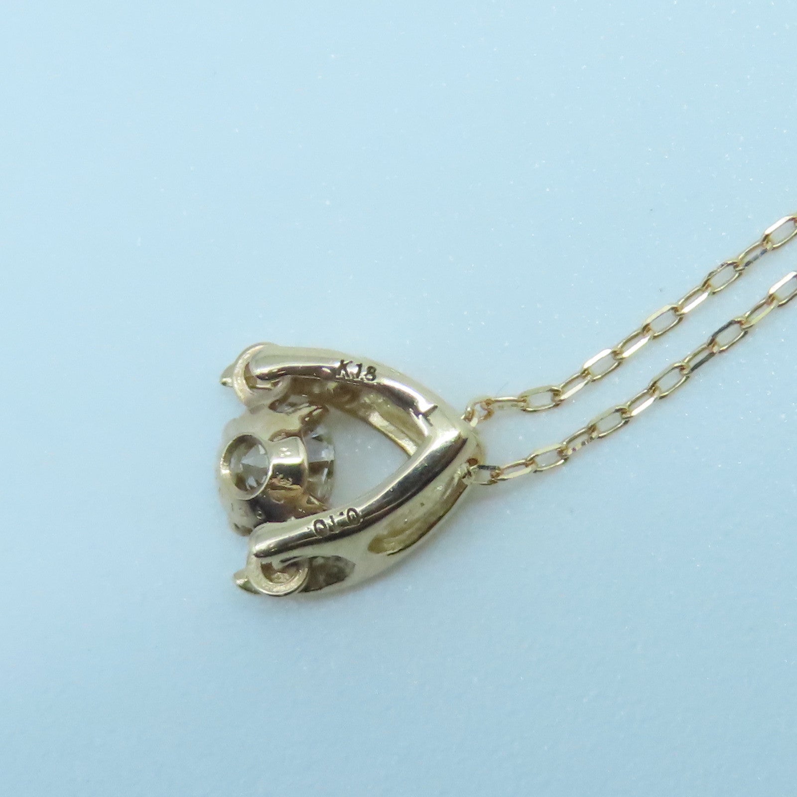 JEWELRY 【激減優惠】18K黃金Diamond Necklace 0.10ct鑽石項鍊
