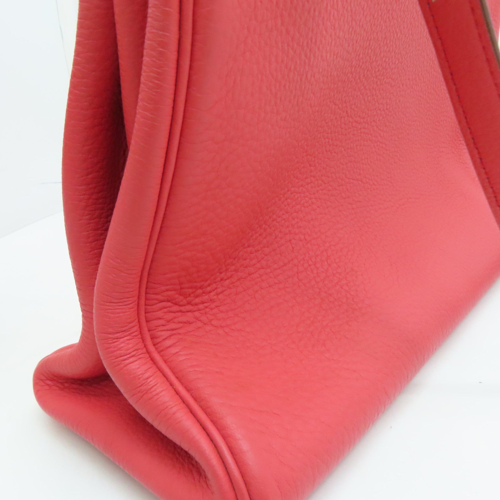 HERMES Clemence皮革Kelly 32银扣手挽肩背两用袋Rose Jaipur/蜜桃红