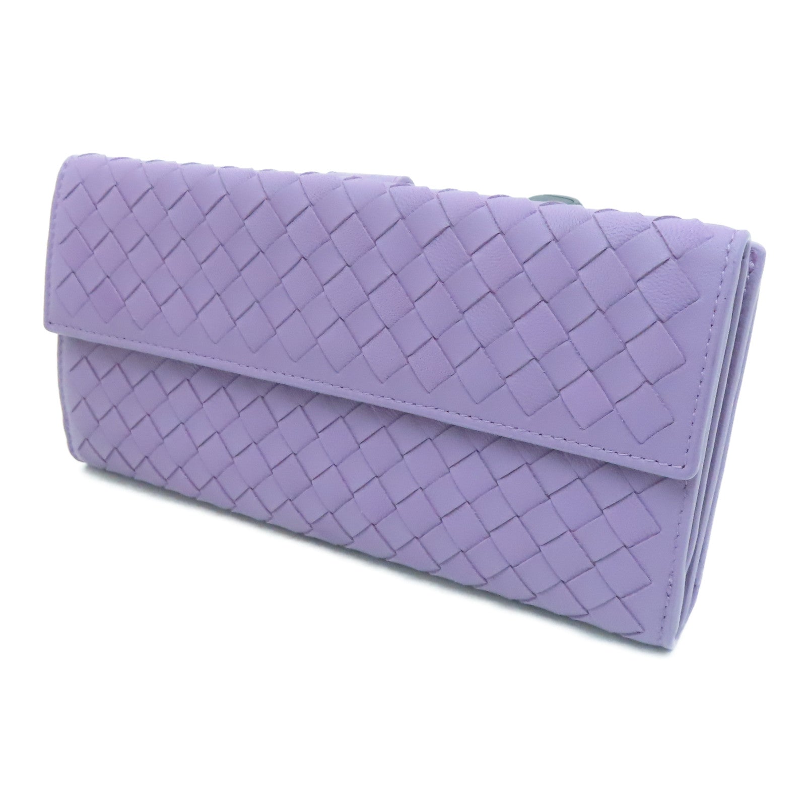 BOTTEGA VENETA 織紋皮革Long Wallet長錢包紫色