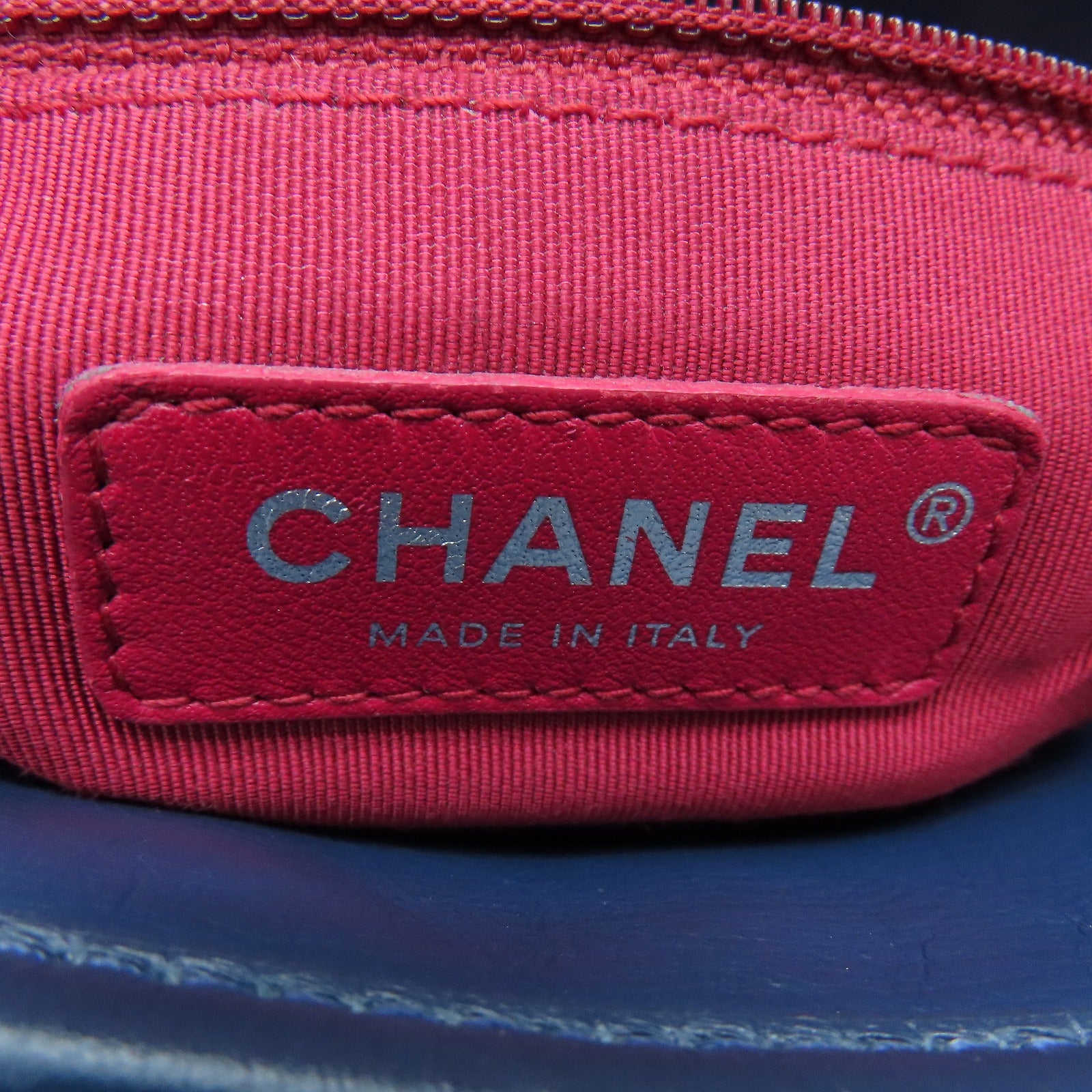 CHANEL rhombic cowhide leather Gabrielle 2Way Bag handle shoulder bag blue
