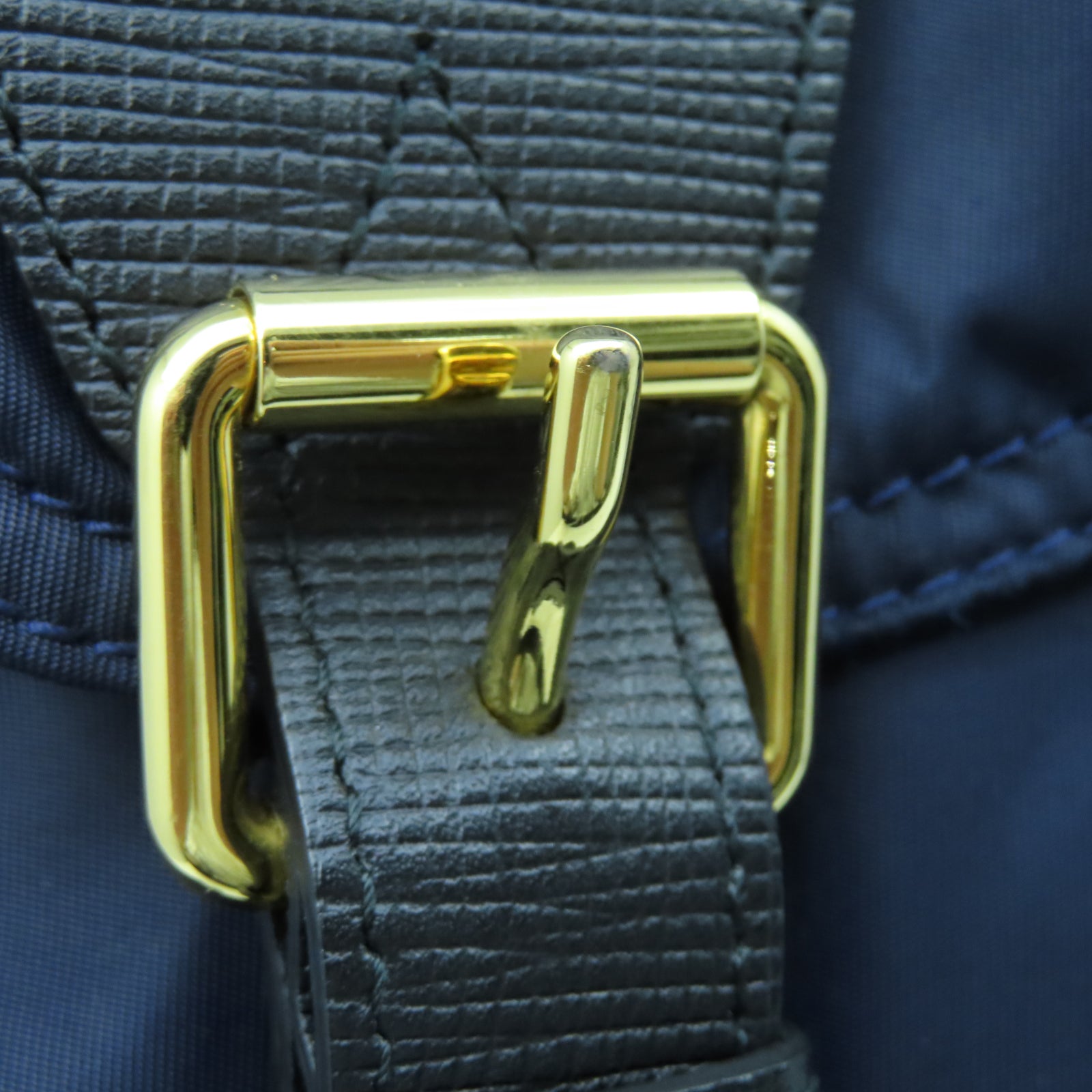 BURBERRY nylon Backpack gold buckle backpack blue