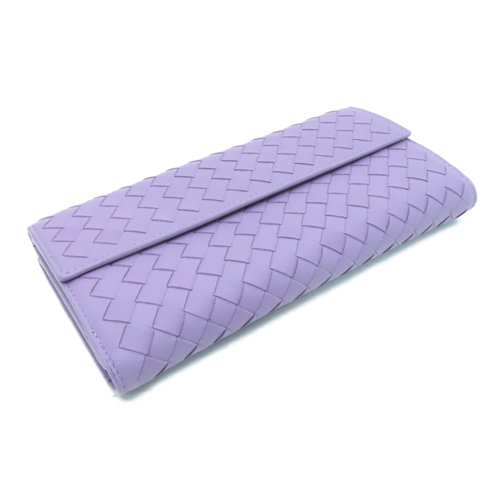 BOTTEGA VENETA 織紋皮革Long Wallet長錢包紫色