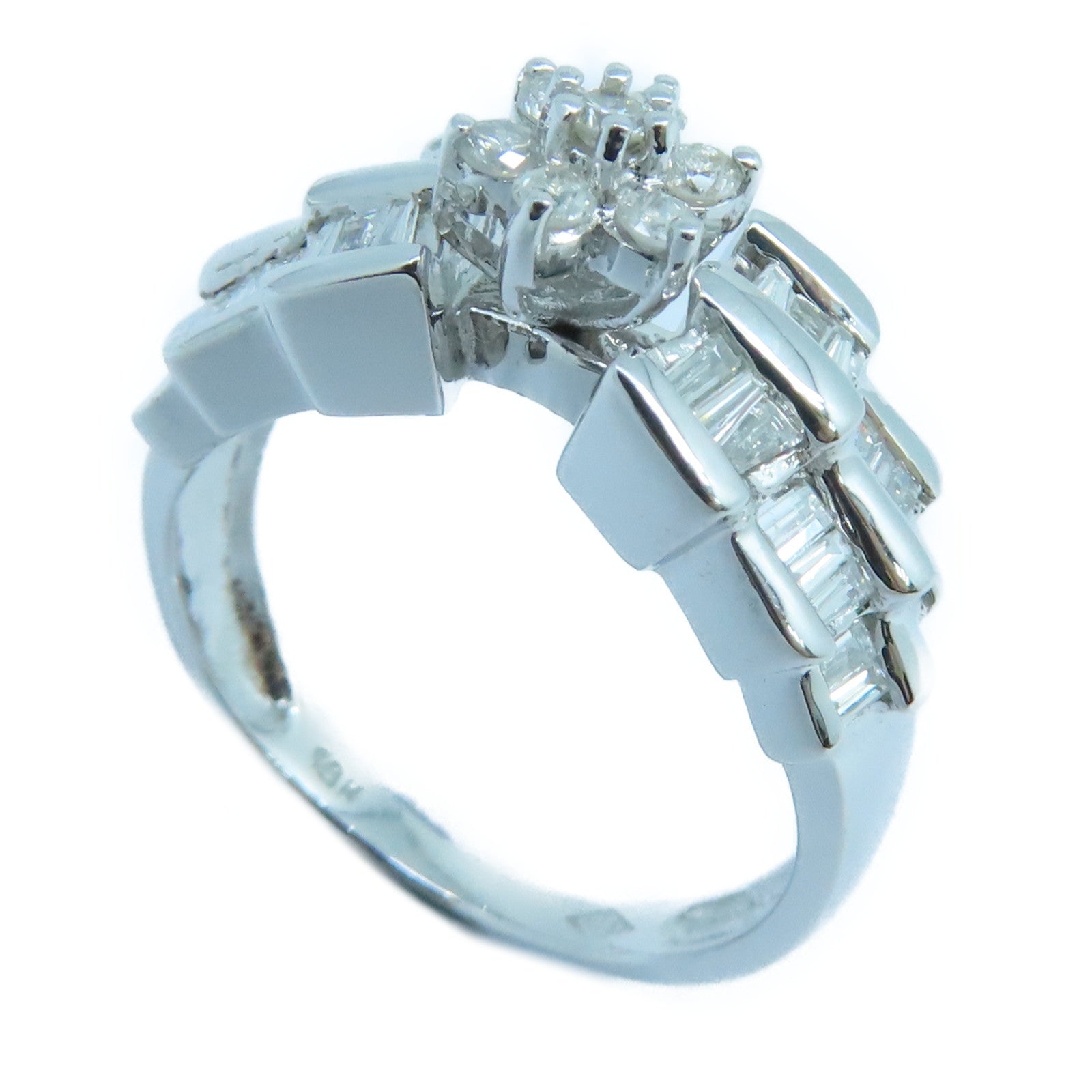JEWELRY 【激減優惠】18K白金Diamond Ring鑽石戒指US#6銀色