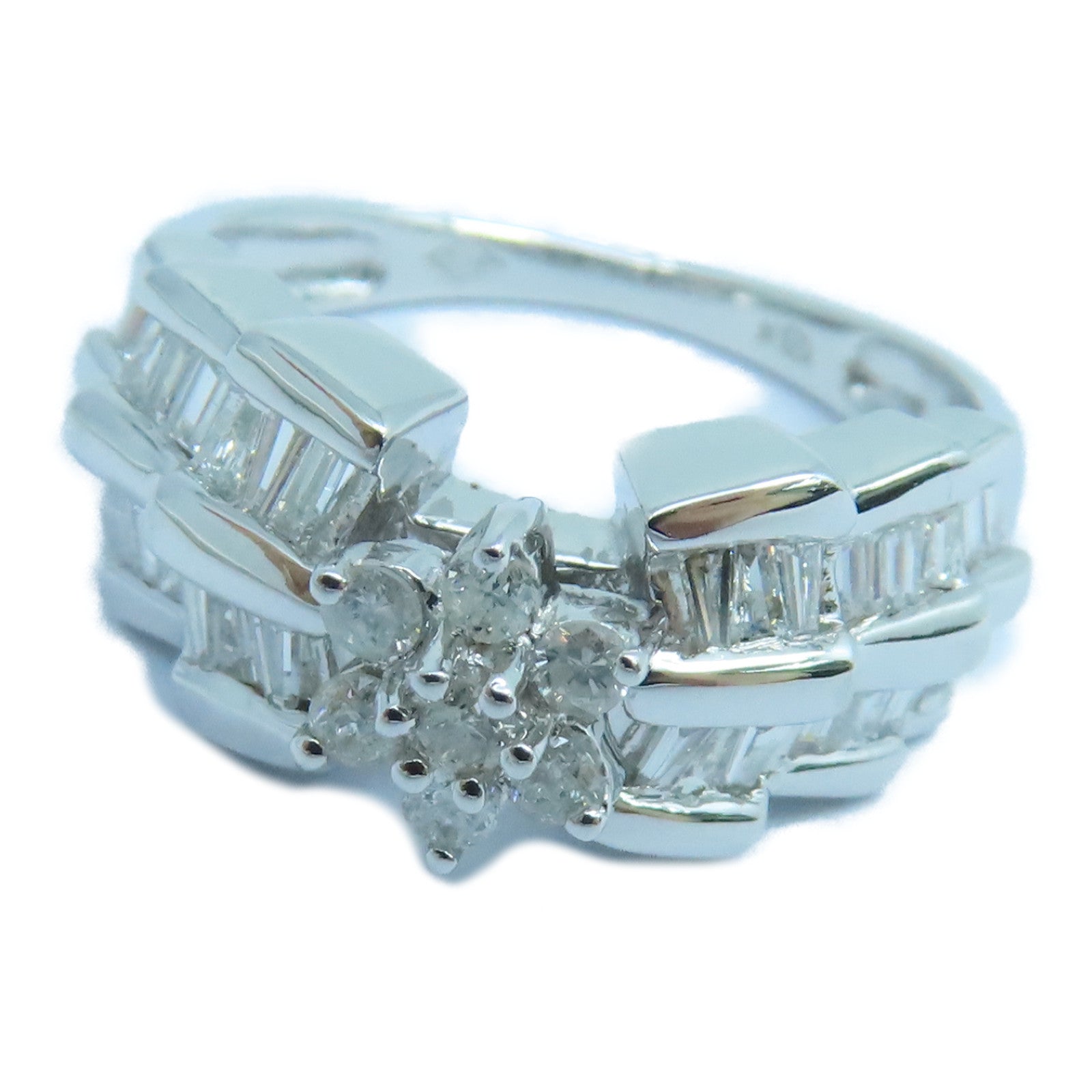 JEWELRY 【激減優惠】18K白金Diamond Ring鑽石戒指US#6銀色