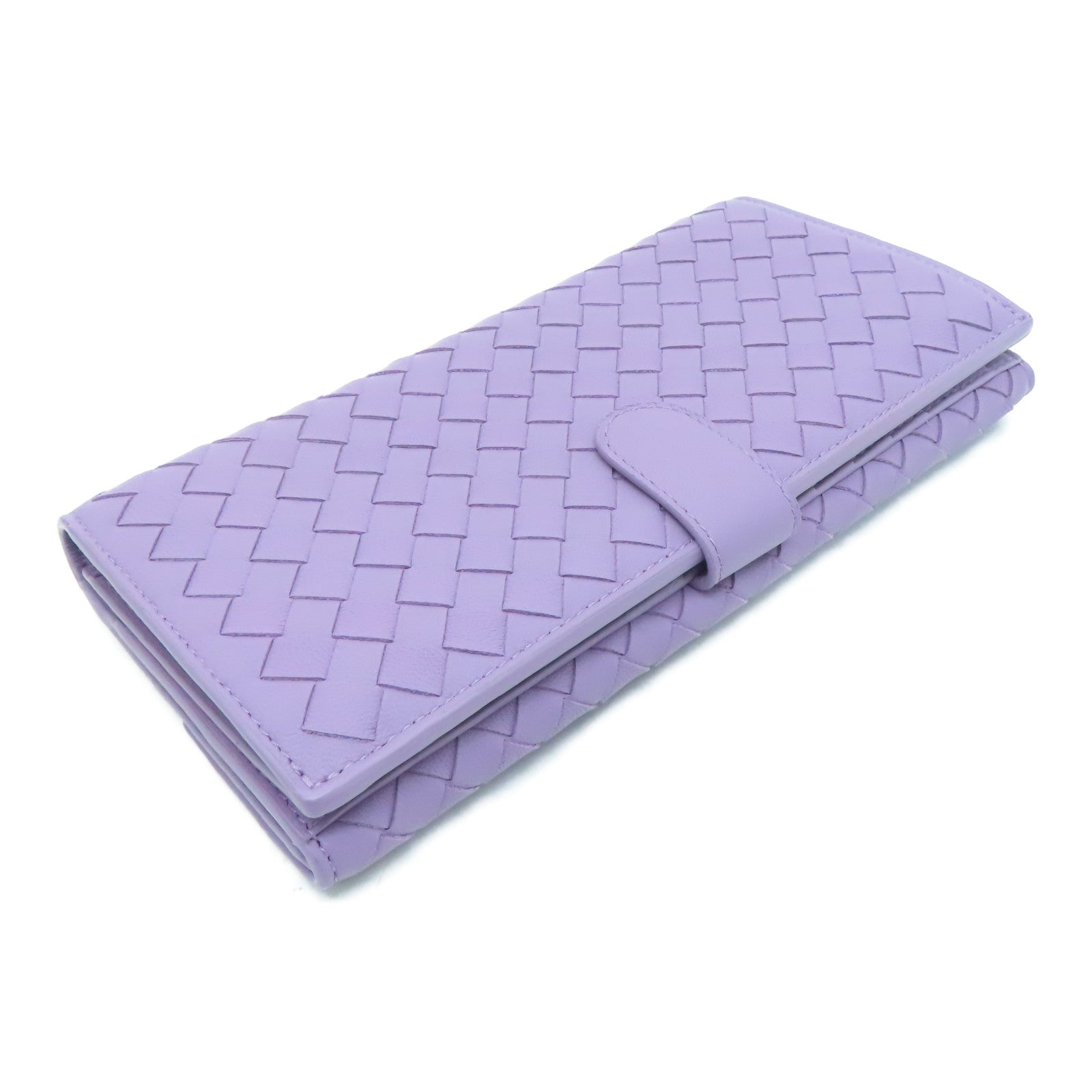 BOTTEGA VENETA 織紋皮革Long Wallet長錢包紫色