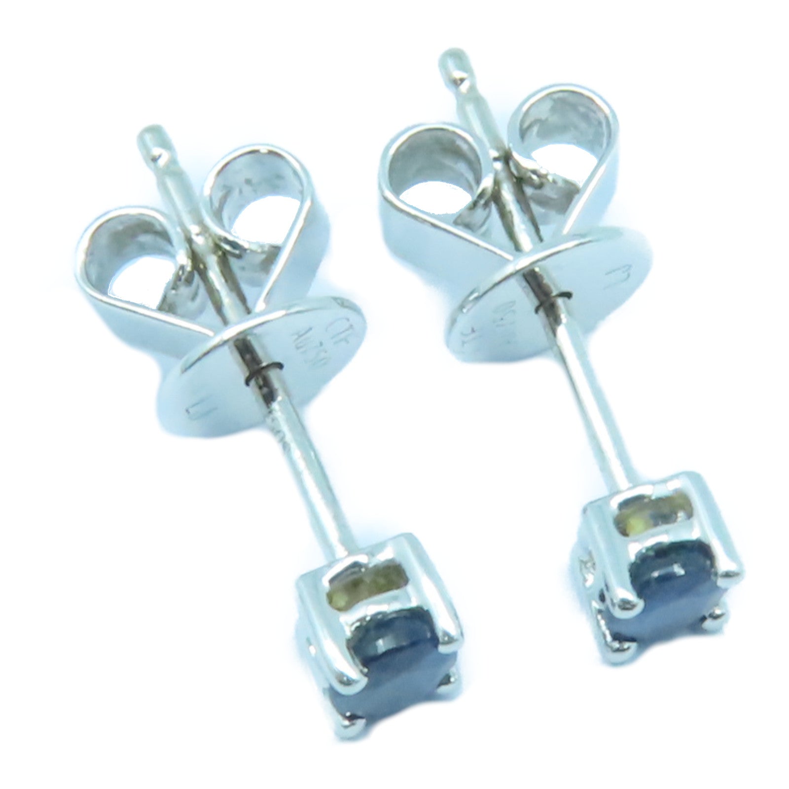 JEWELRY 18K白金Sapphire Earrings藍寶石耳環藍色/銀色