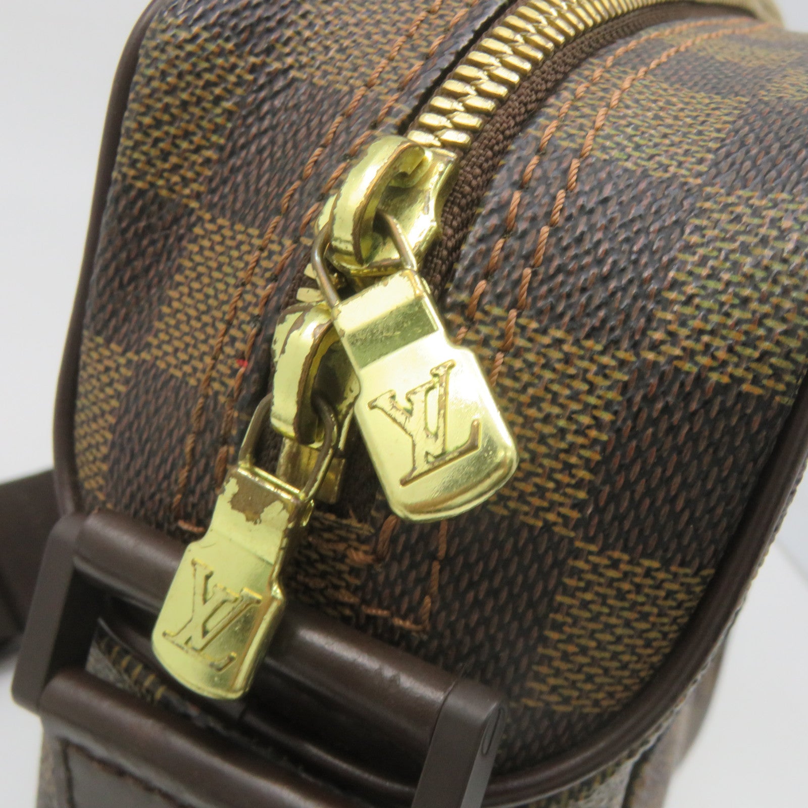 LOUIS VUITTON Damier Olav pm Shoulder Bag brown