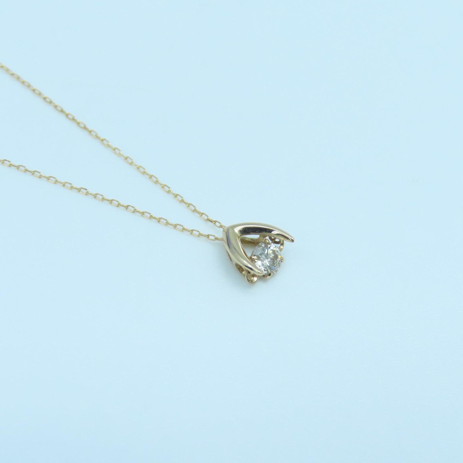 JEWELRY 【激減優惠】18K黃金Diamond Necklace 0.10ct鑽石項鍊