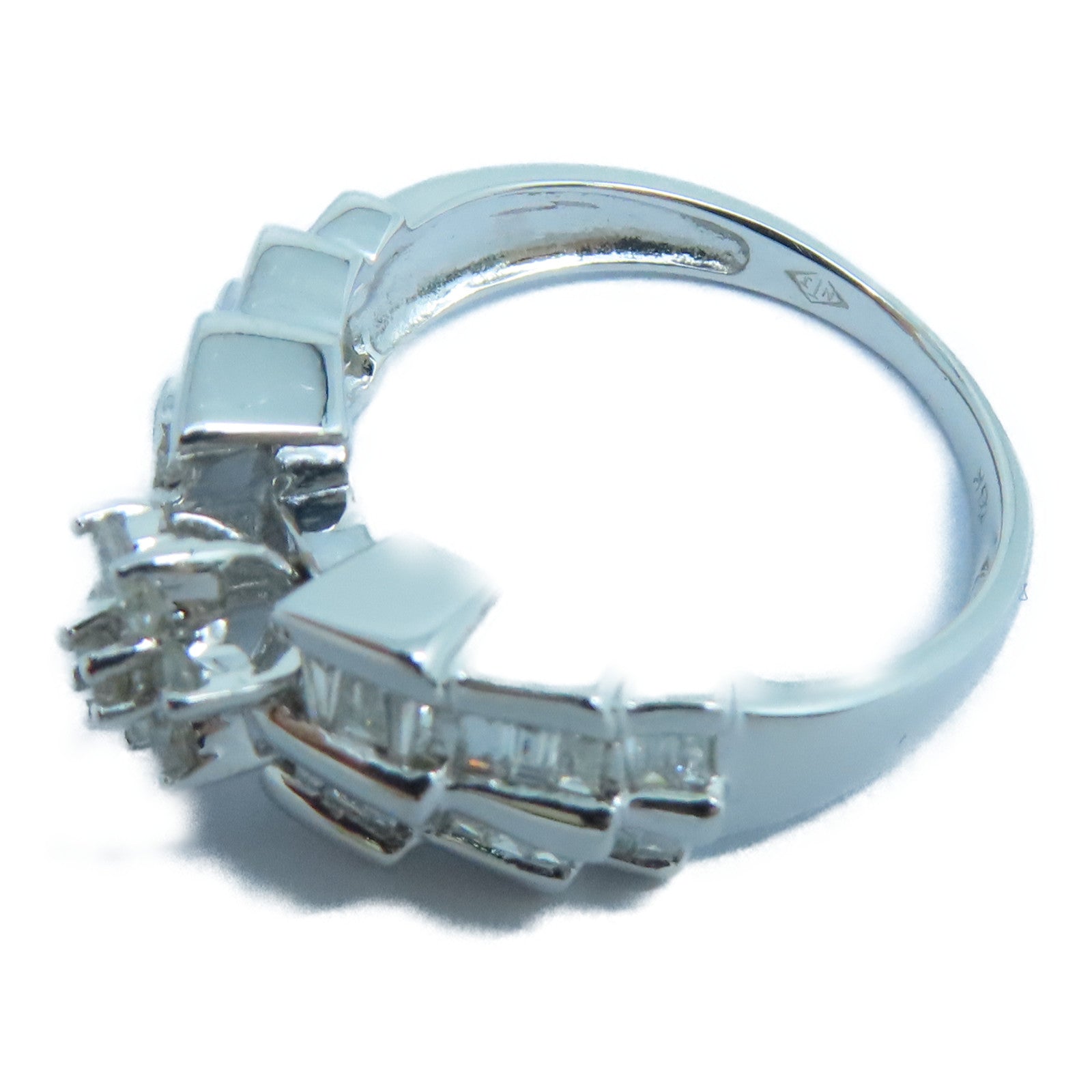 JEWELRY 【激減優惠】18K白金Diamond Ring鑽石戒指US#6銀色