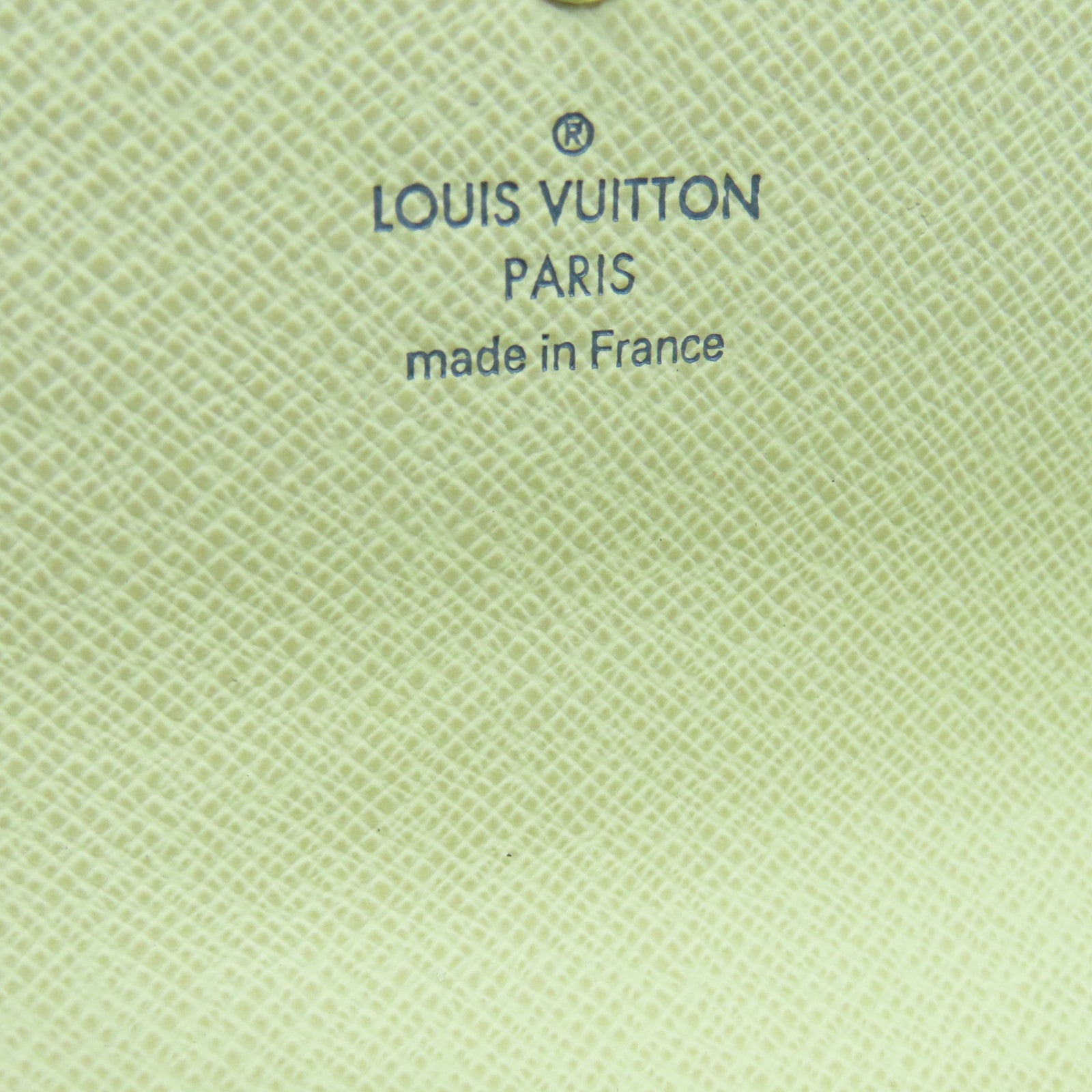 LOUIS VUITTON Damier Azur Sarah Wallet金扣长钱包米白色
