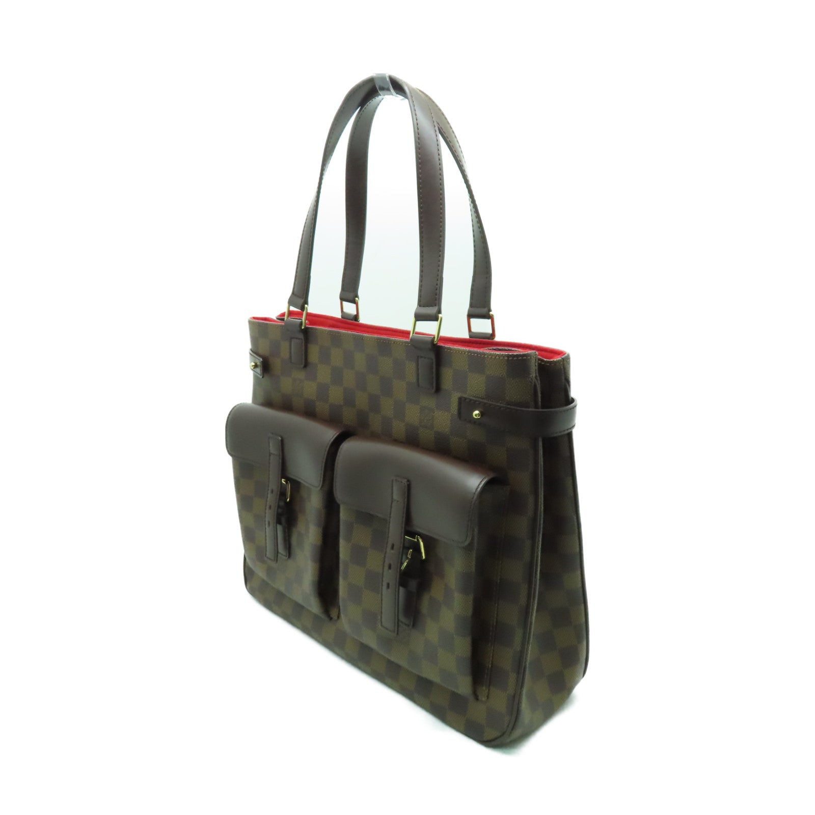LOUIS VUITTON Damier Uzes金扣肩背袋啡色