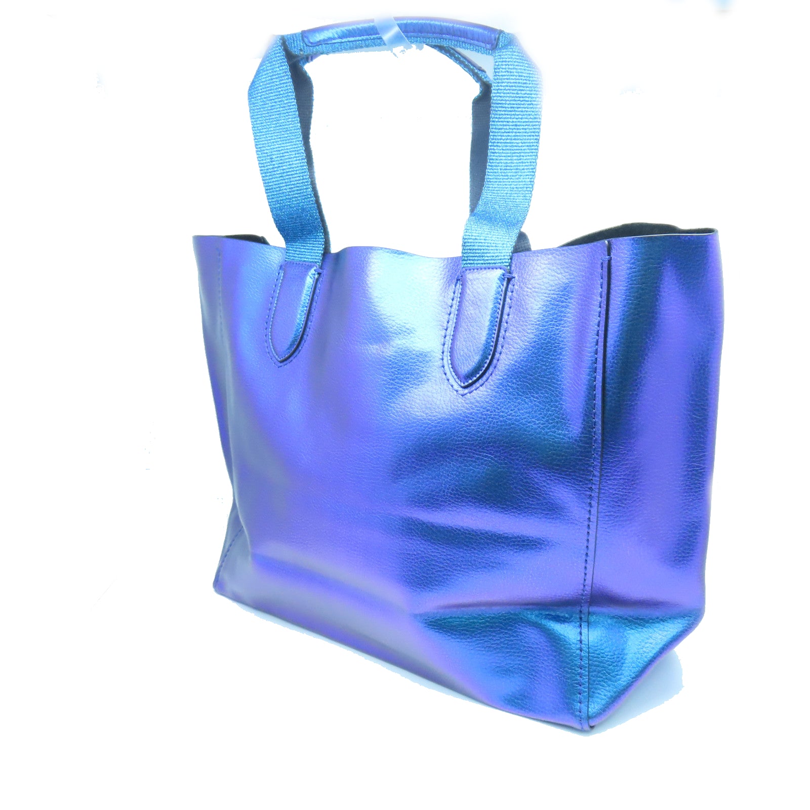 COACH cowhide leather Shoulder Bag silver buckle shoulder bag Symphony Blue