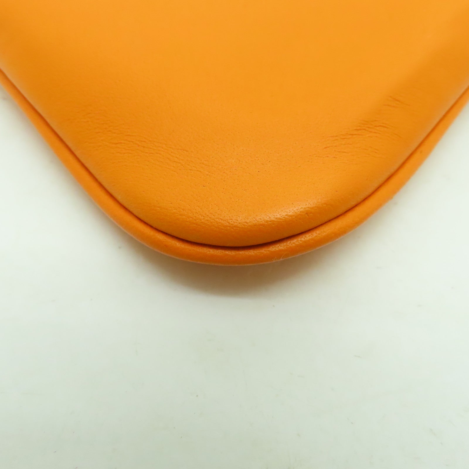 HERMES Swift皮革Aline銀扣肩背袋橘色