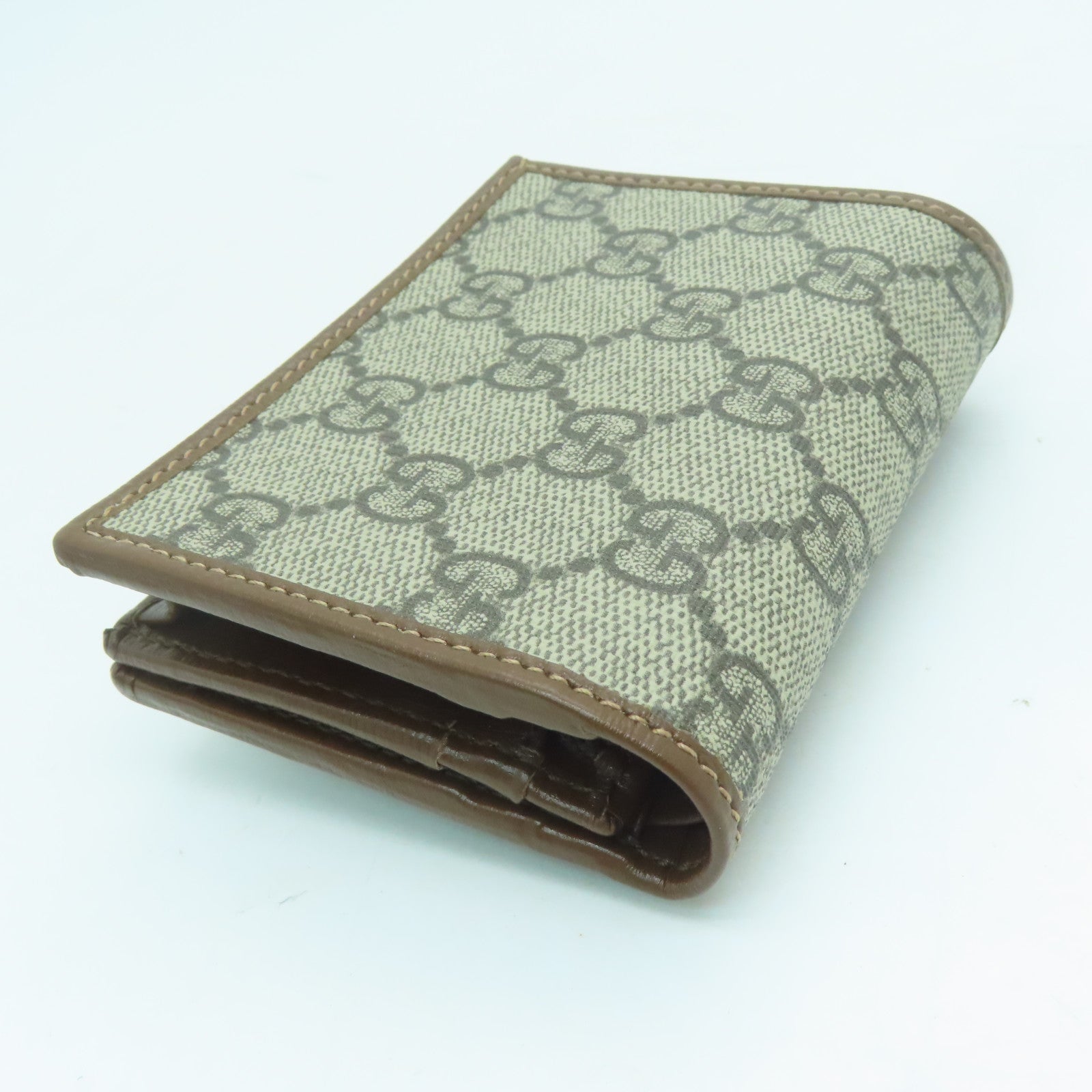 GUCCI 塗層皮革Horsebit 1955 Card Case金扣卡片套/錢包啡色