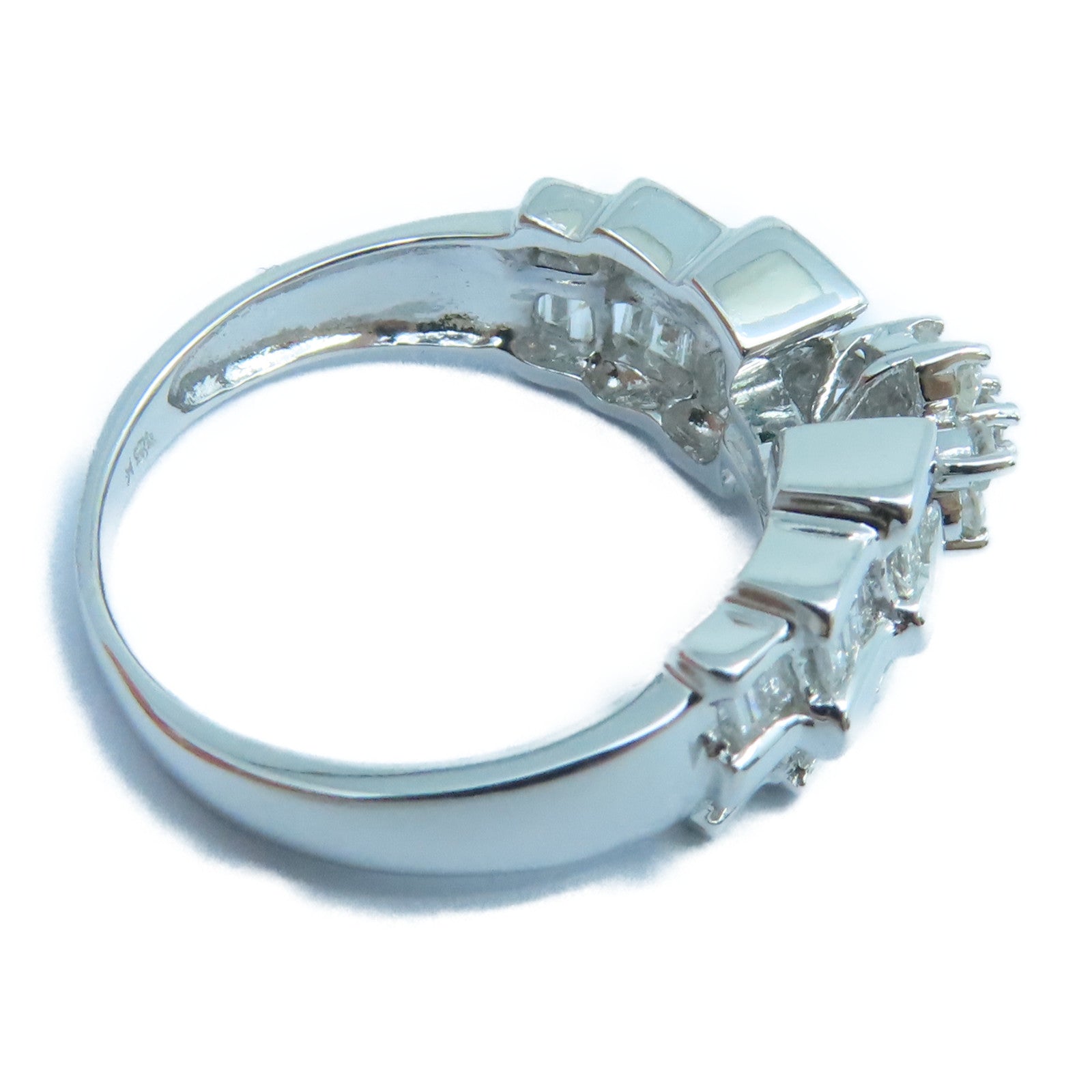 JEWELRY 【激減優惠】18K白金Diamond Ring鑽石戒指US#6銀色