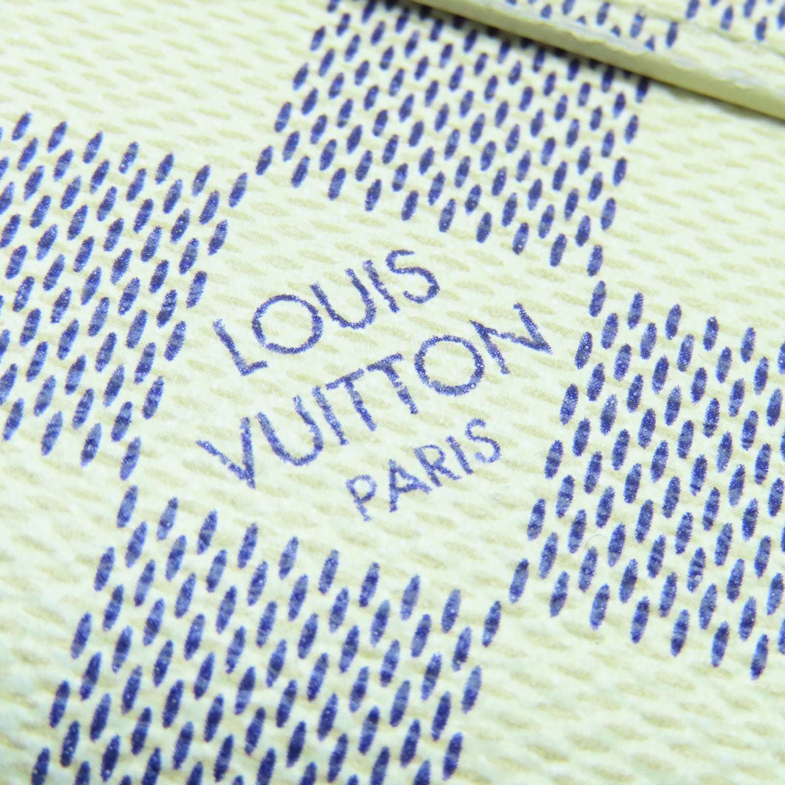 LOUIS VUITTON Damier Azur Sarah Wallet金扣长钱包米白色