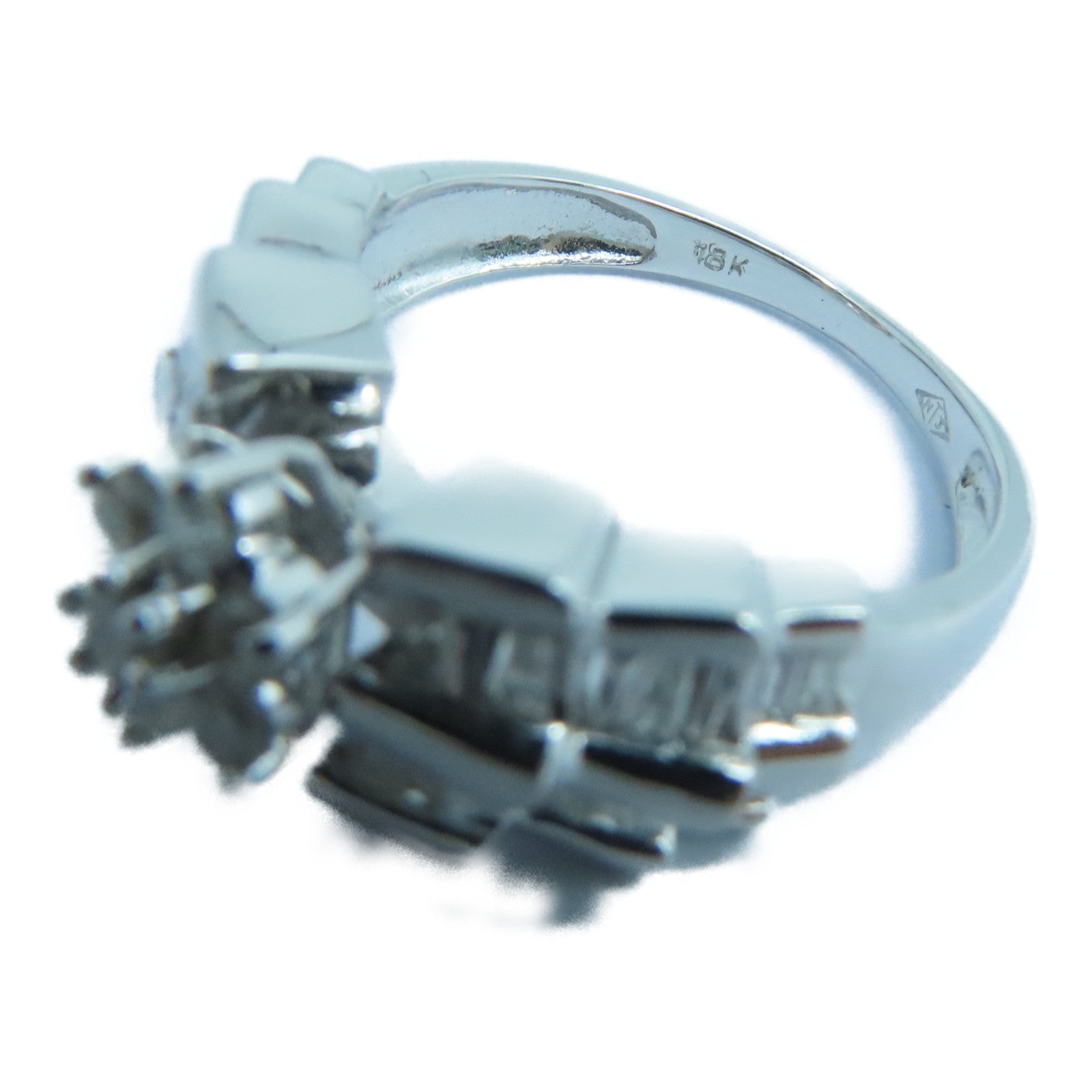 JEWELRY 【激減優惠】18K白金Diamond Ring鑽石戒指US#6銀色