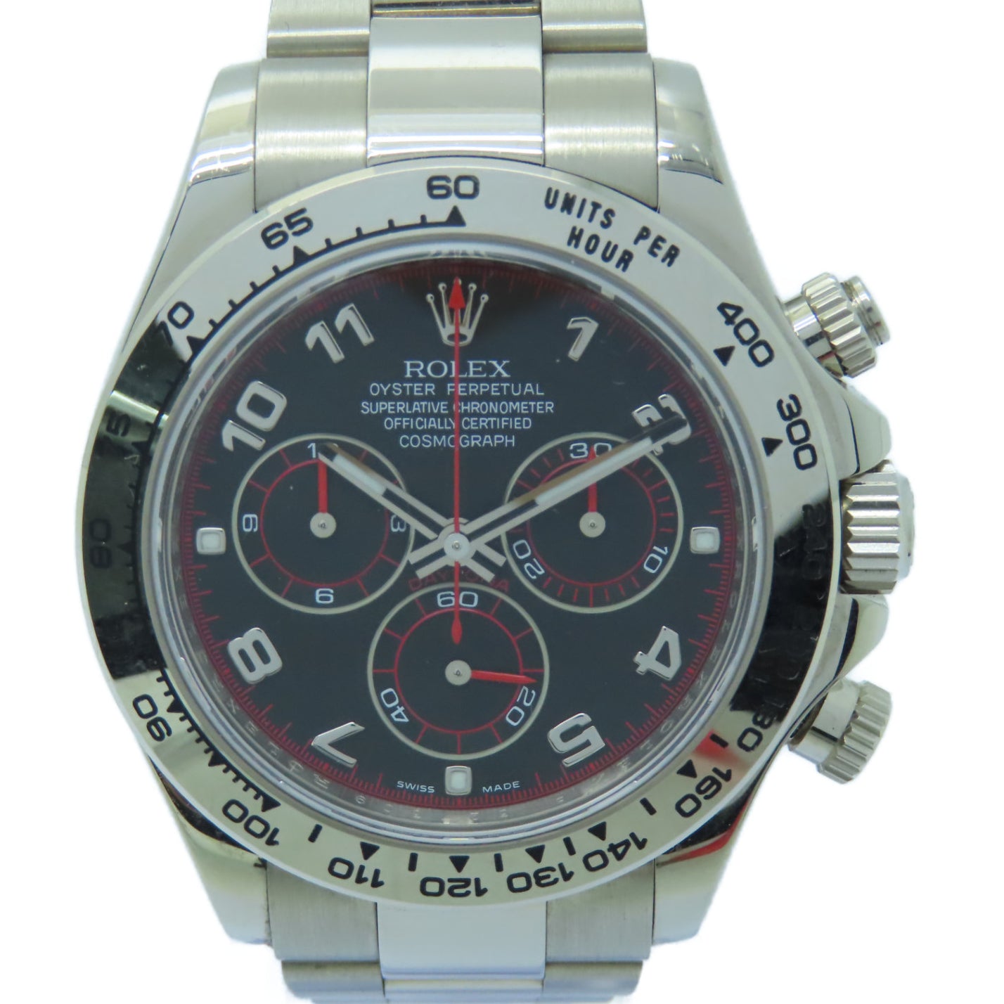 ROLEX Daytona 18K白金手錶自動機芯黒色
