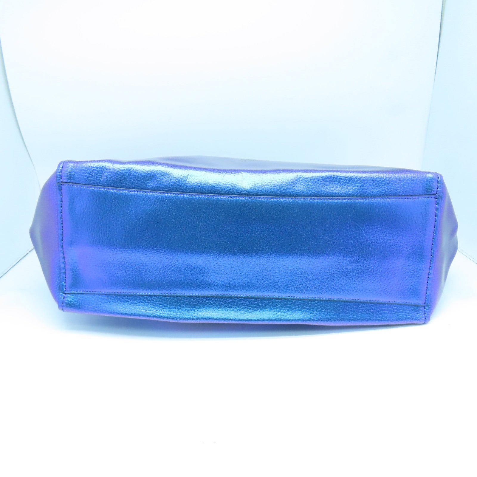 COACH cowhide leather Shoulder Bag silver buckle shoulder bag Symphony Blue