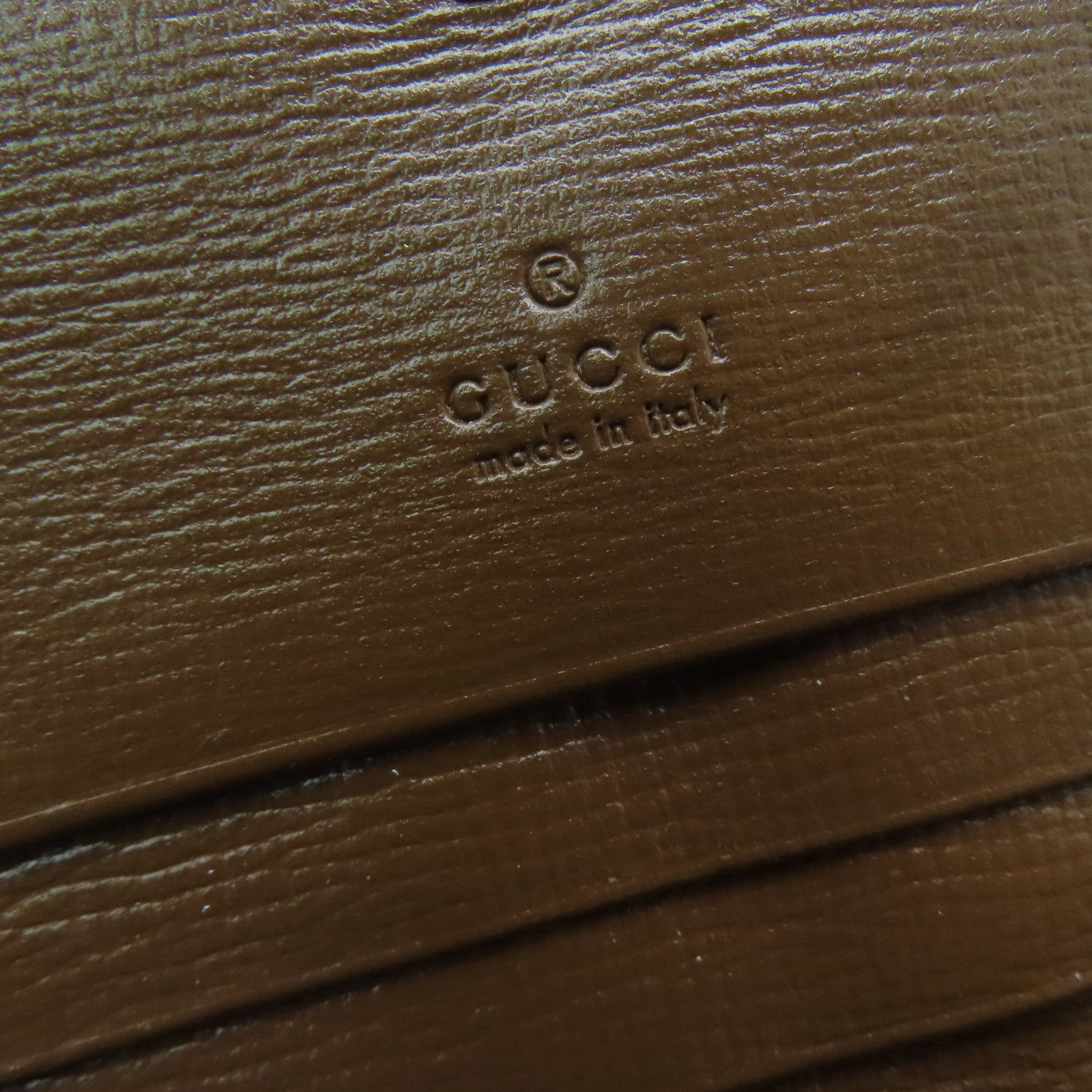 GUCCI 塗層皮革Horsebit 1955 Card Case金扣卡片套/錢包啡色