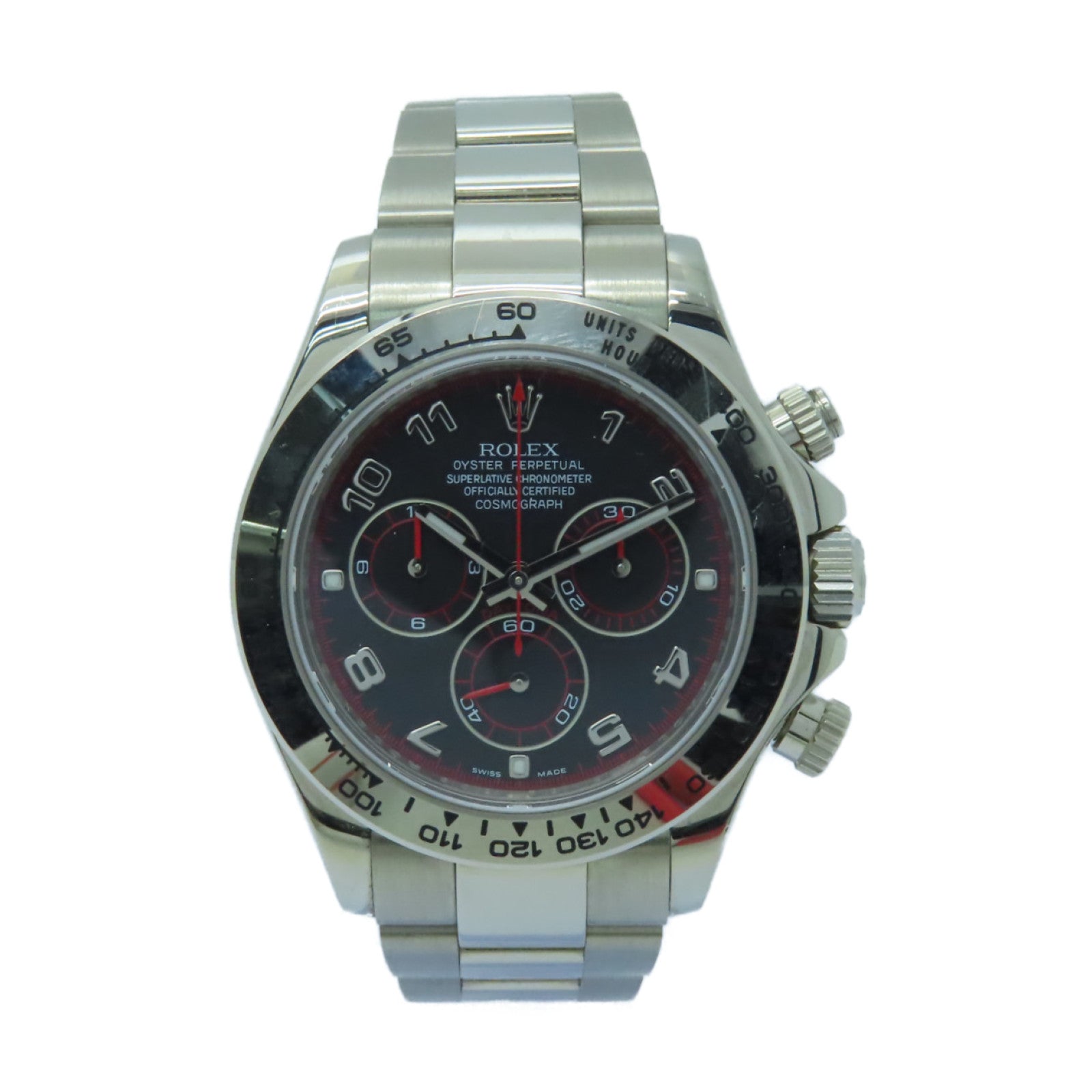 ROLEX Daytona 18K白金手錶自動機芯黒色