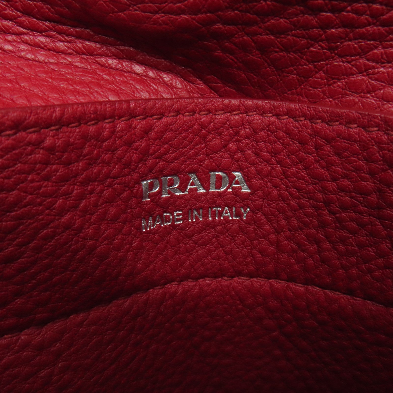 PRADA 【激減優惠】牛皮皮革2way Shoulder Bag銀扣手挽肩背兩用袋黑色