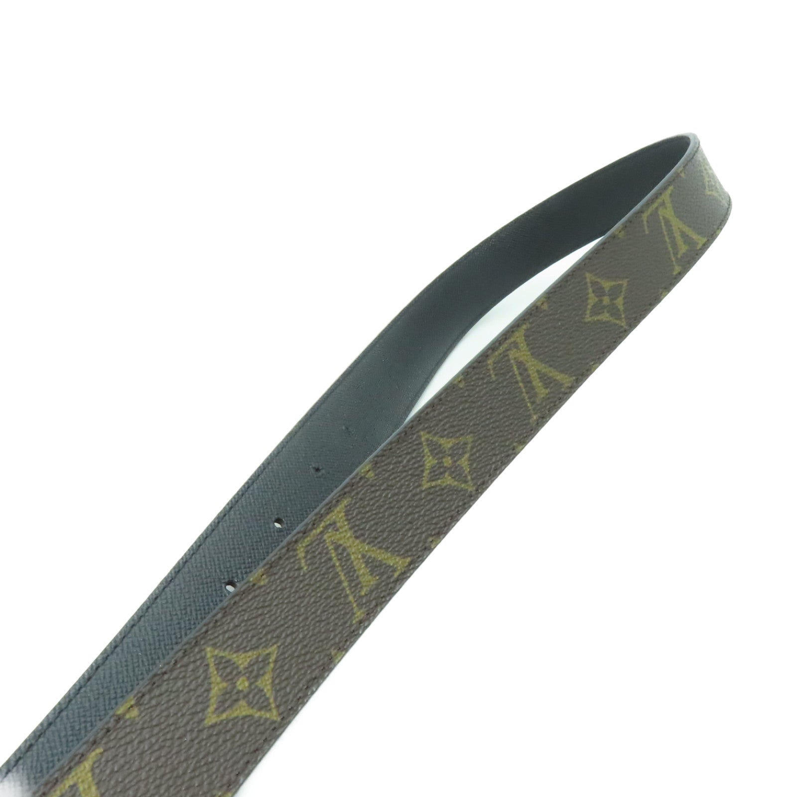 LOUIS VUITTON 【激減優惠】Monogram Belt 80cm金扣皮帶棕色