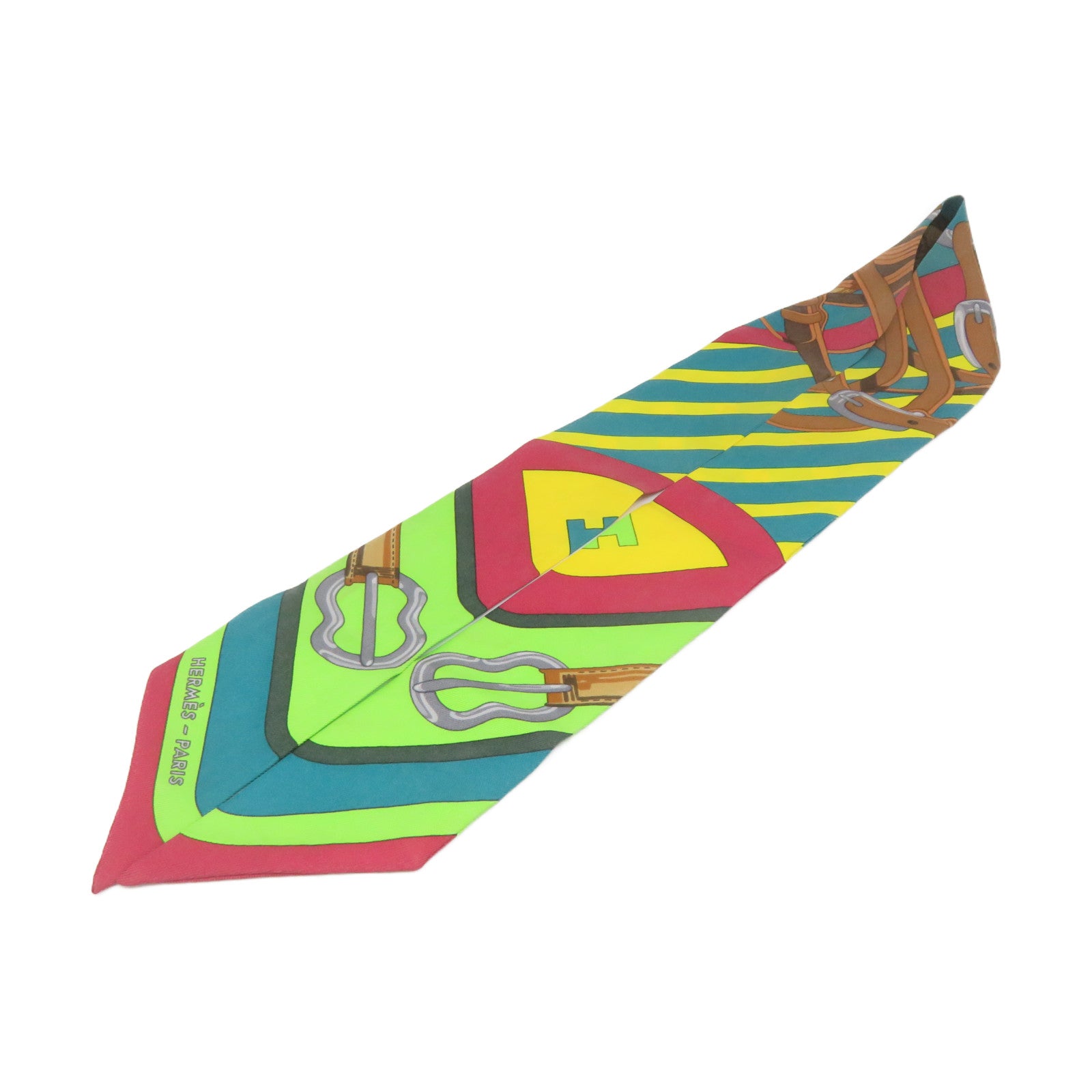 HERMES 絲質Twilly Scarf絲巾彩色