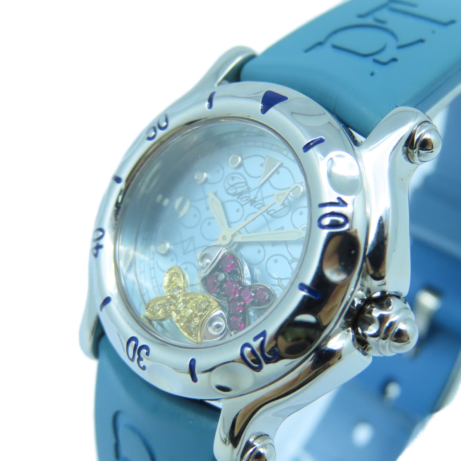 Chopard 【激減優惠】Happy Sport不鏽鋼手錶石英機芯藍色