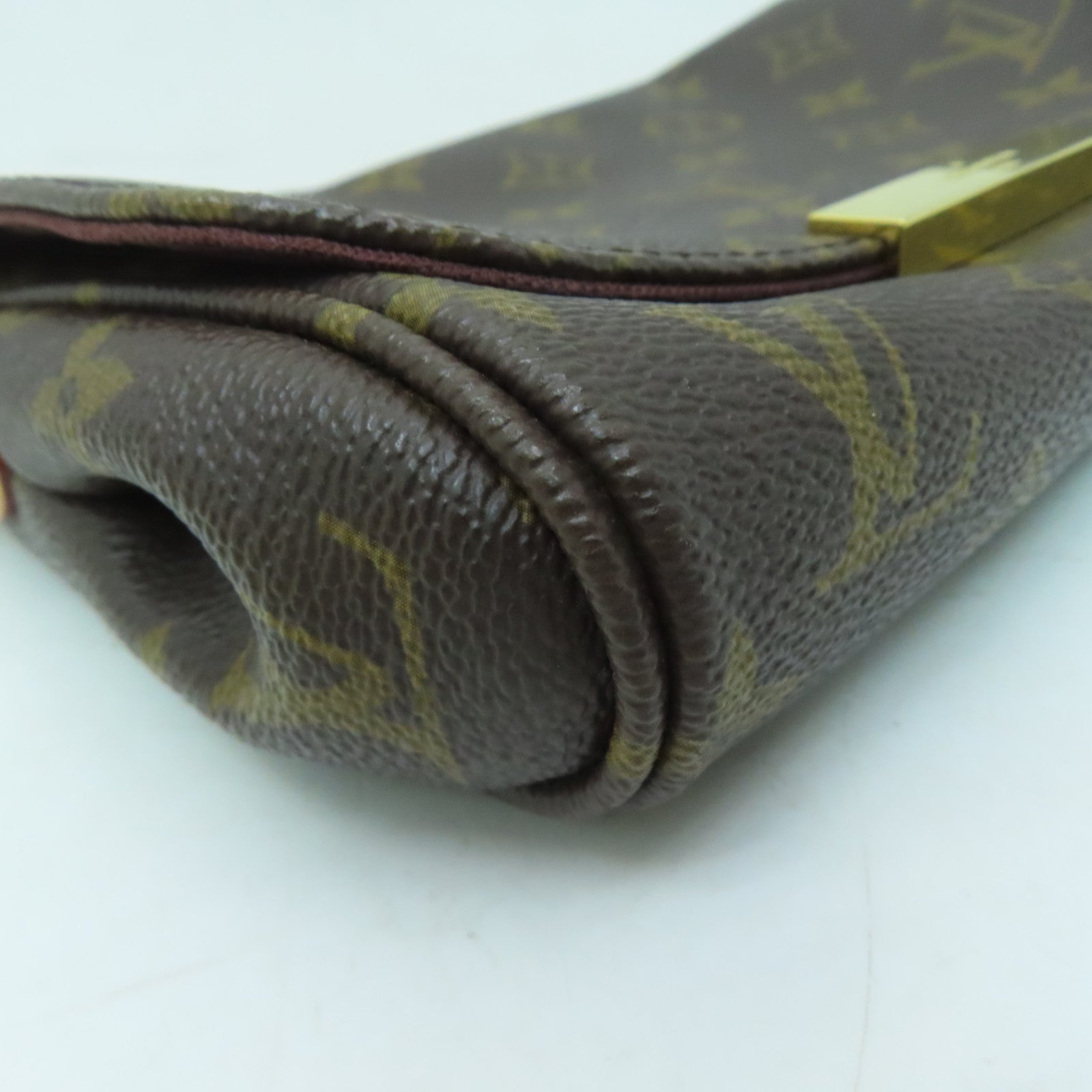 LOUIS VUITTON Monogram Favorite MM金扣鏈帶肩背袋啡色