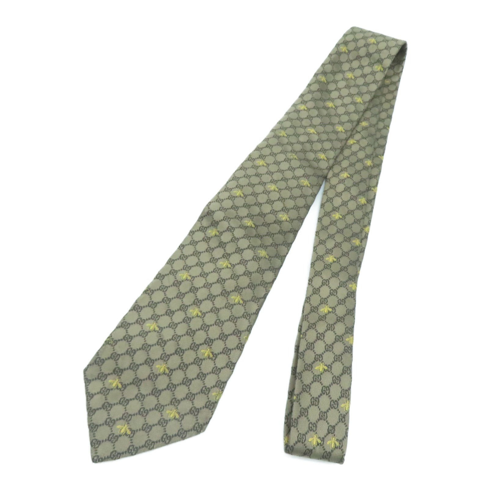 GUCCI 铜氨纤维/丝质Necktie领带啡色