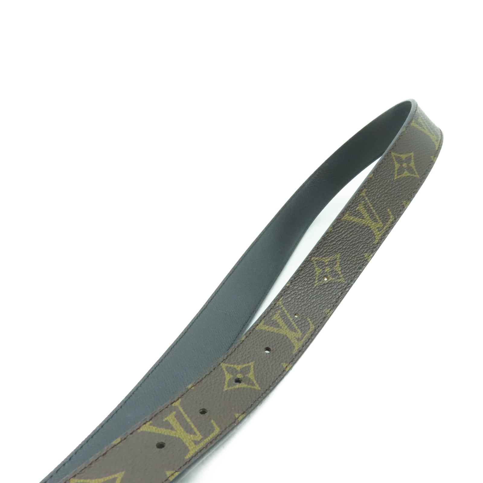 LOUIS VUITTON 【激減優惠】Monogram Belt 80cm金扣皮帶棕色