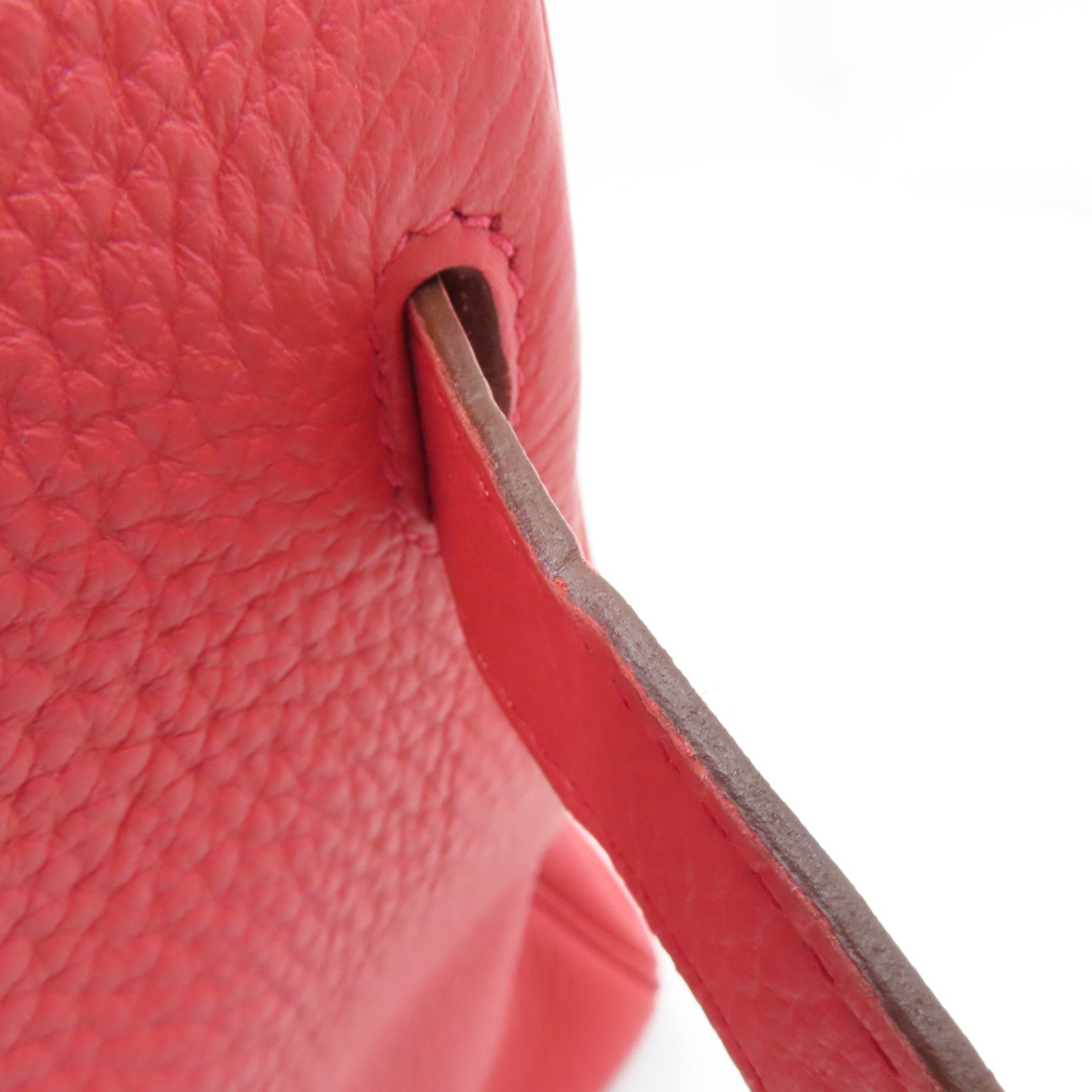 HERMES Clemence皮革Kelly 32银扣手挽肩背两用袋Rose Jaipur/蜜桃红