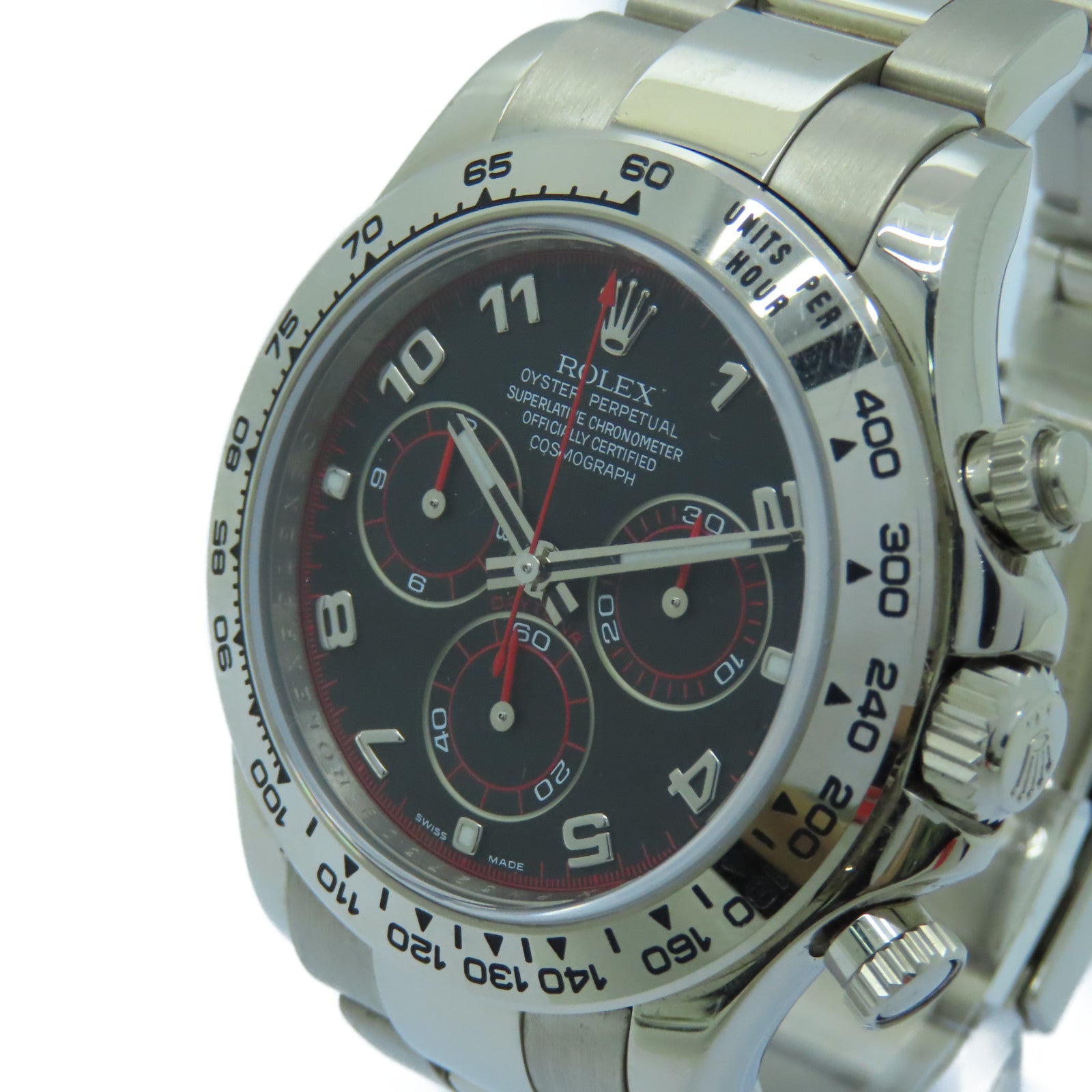 ROLEX Daytona 18K白金手錶自動機芯黒色