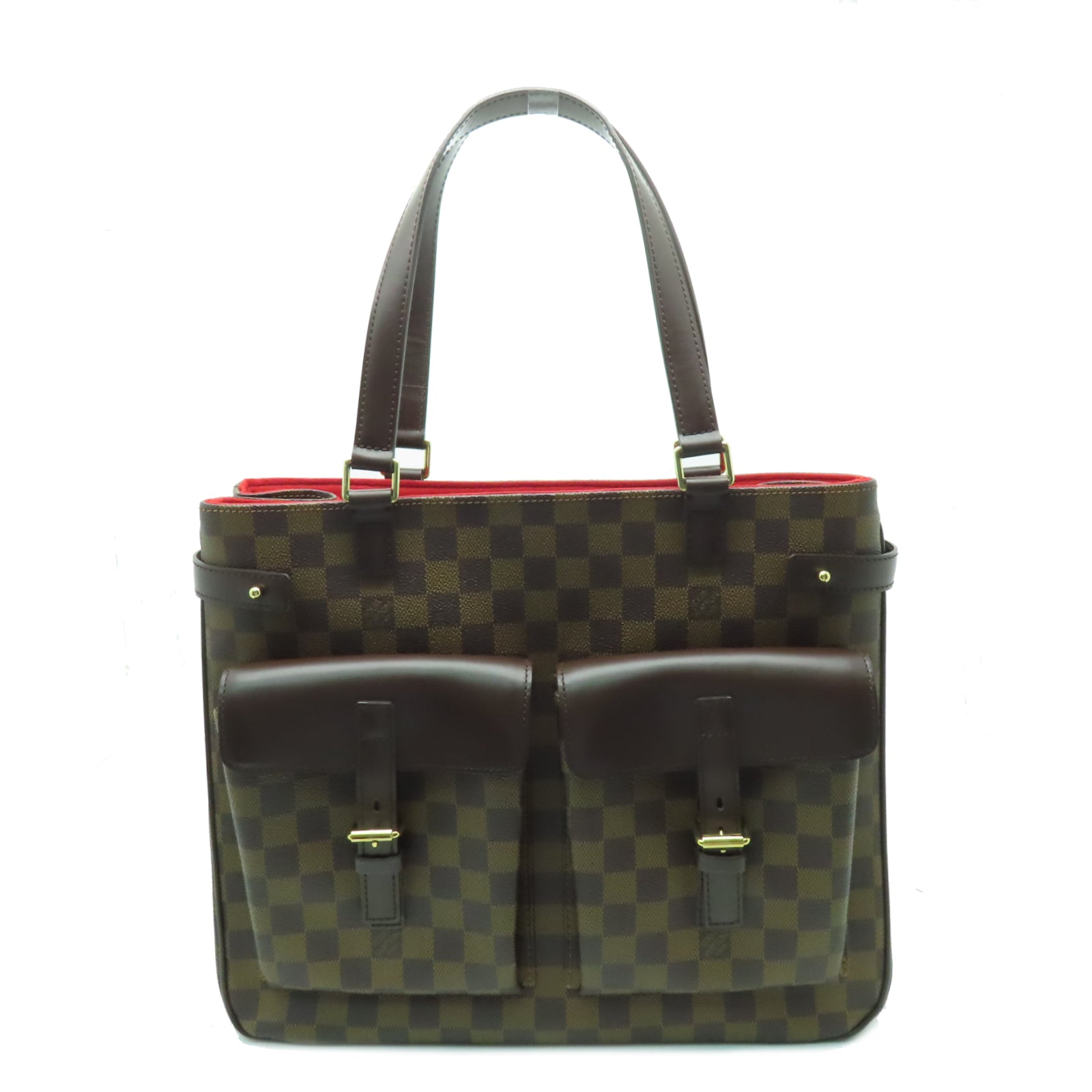 LOUIS VUITTON Damier Uzes金扣肩背袋啡色