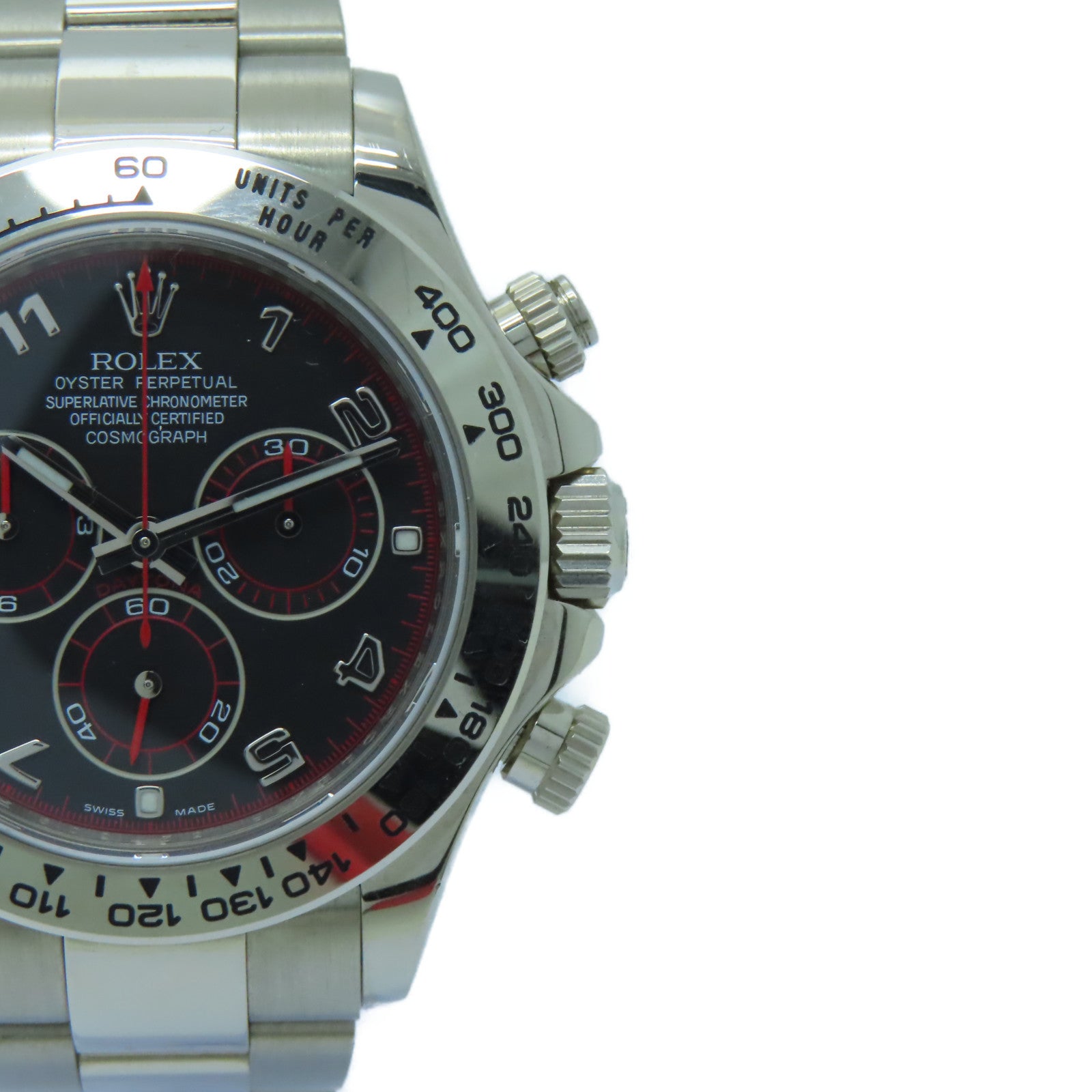 ROLEX Daytona 18K白金手錶自動機芯黒色