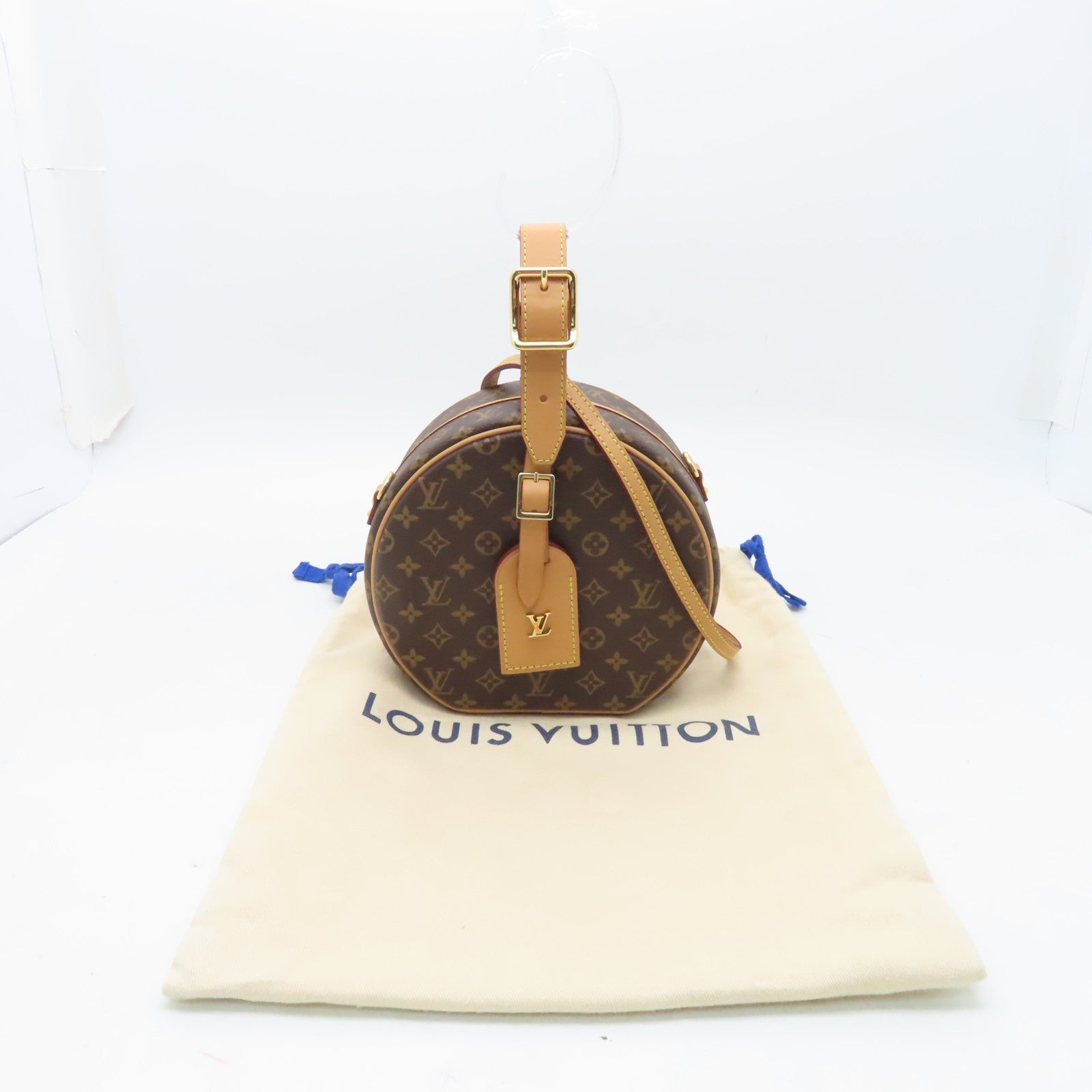 LOUIS VUITTON 【激減優惠】Monogram Petite Boite Chapeau金扣手挽肩背兩用袋啡色