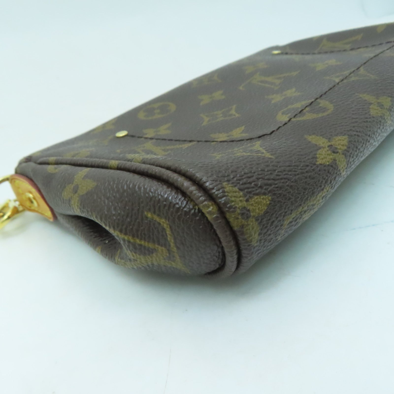 LOUIS VUITTON Monogram Favorite MM金扣鏈帶肩背袋啡色