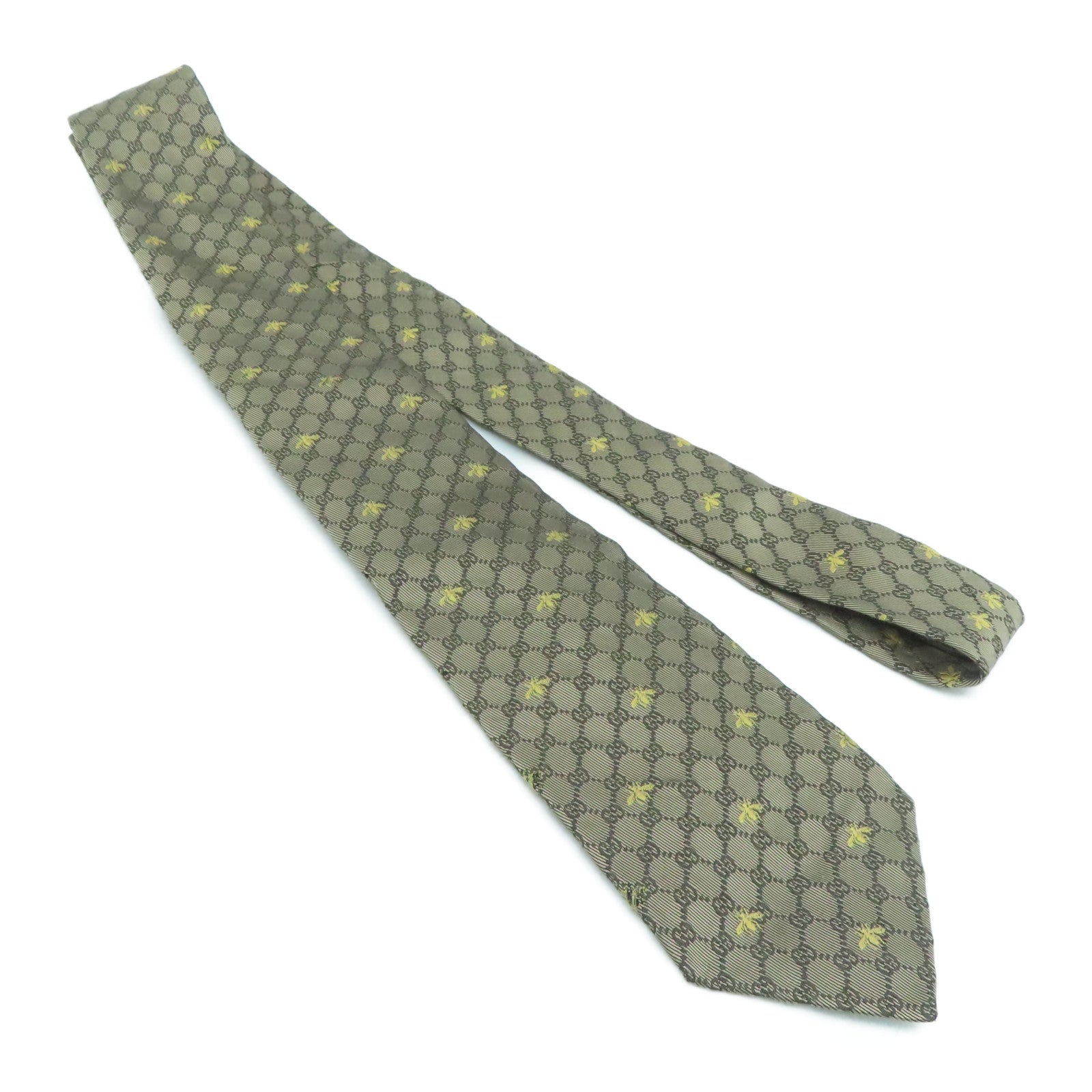 GUCCI 铜氨纤维/丝质Necktie领带啡色