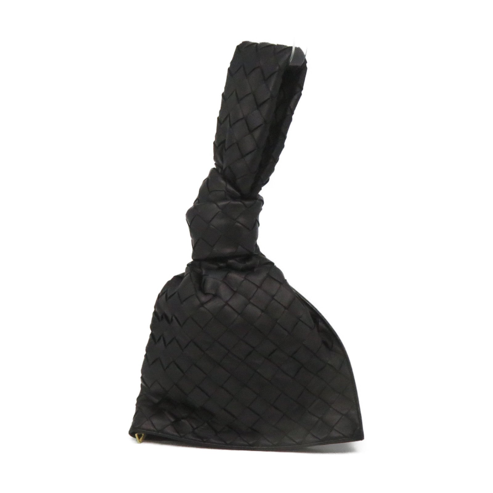 BOTTEGA VENETA Textured Leather Hand Bag Black