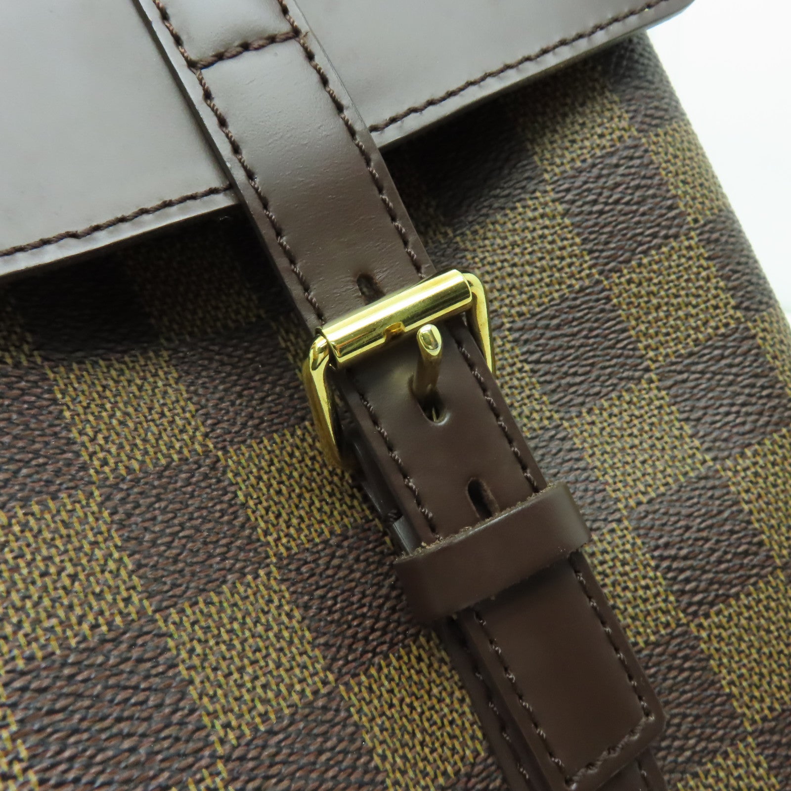 LOUIS VUITTON Damier Uzes金扣肩背袋啡色