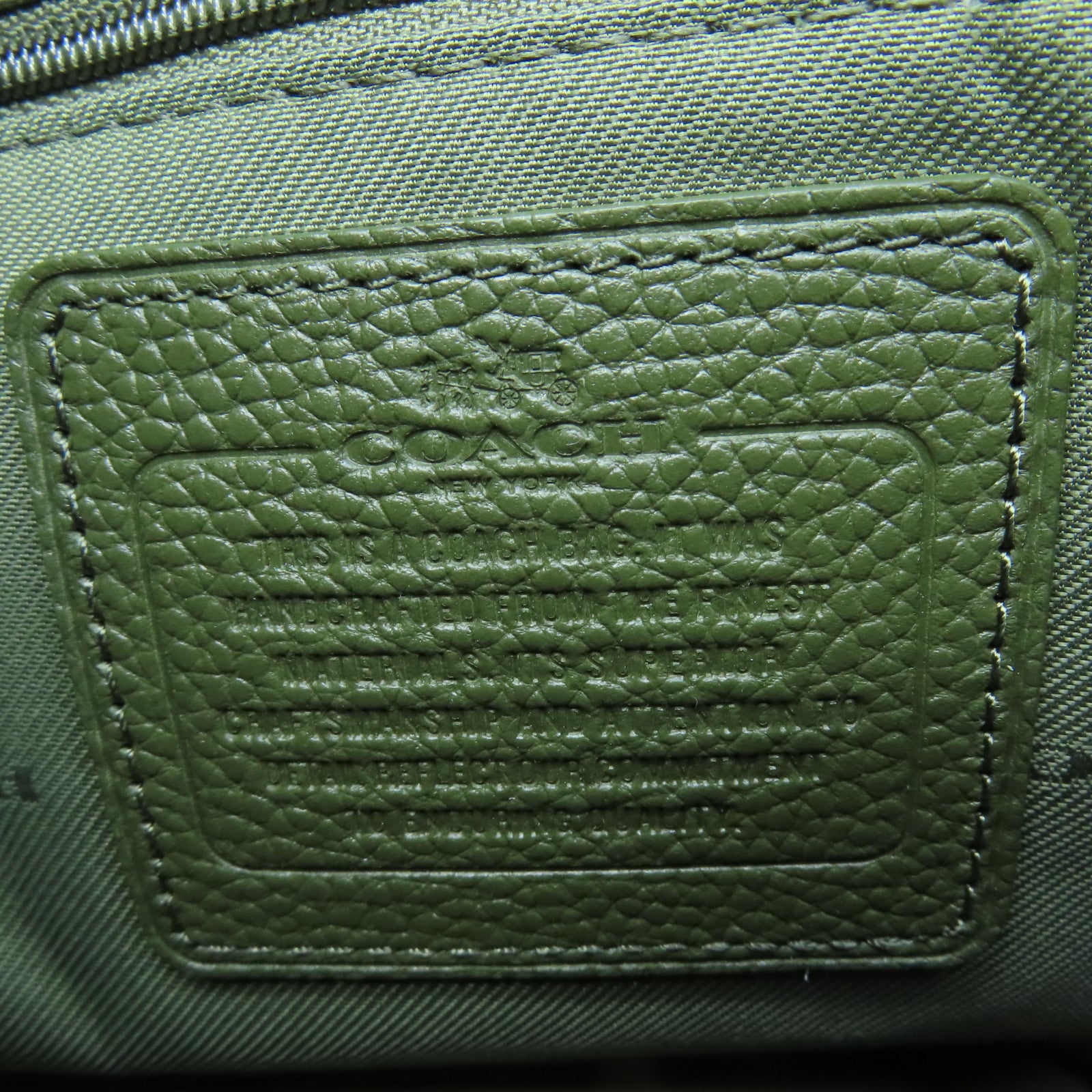 COACH 牛皮皮革Shoulder Bag手挽肩背兩用袋綠色