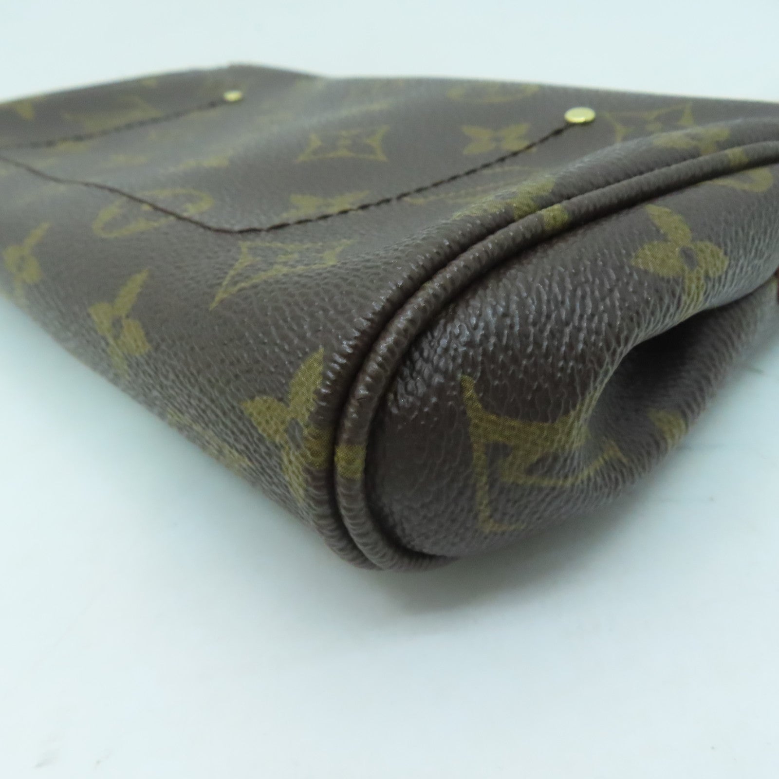 LOUIS VUITTON Monogram Favorite MM金扣鏈帶肩背袋啡色