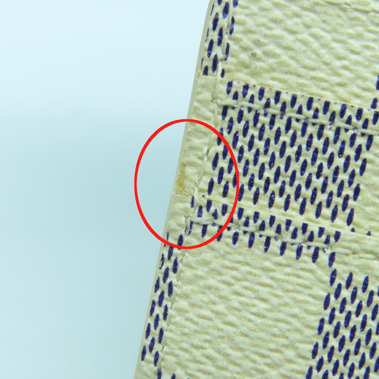 LOUIS VUITTON Damier Azur Sarah Wallet金扣长钱包米白色