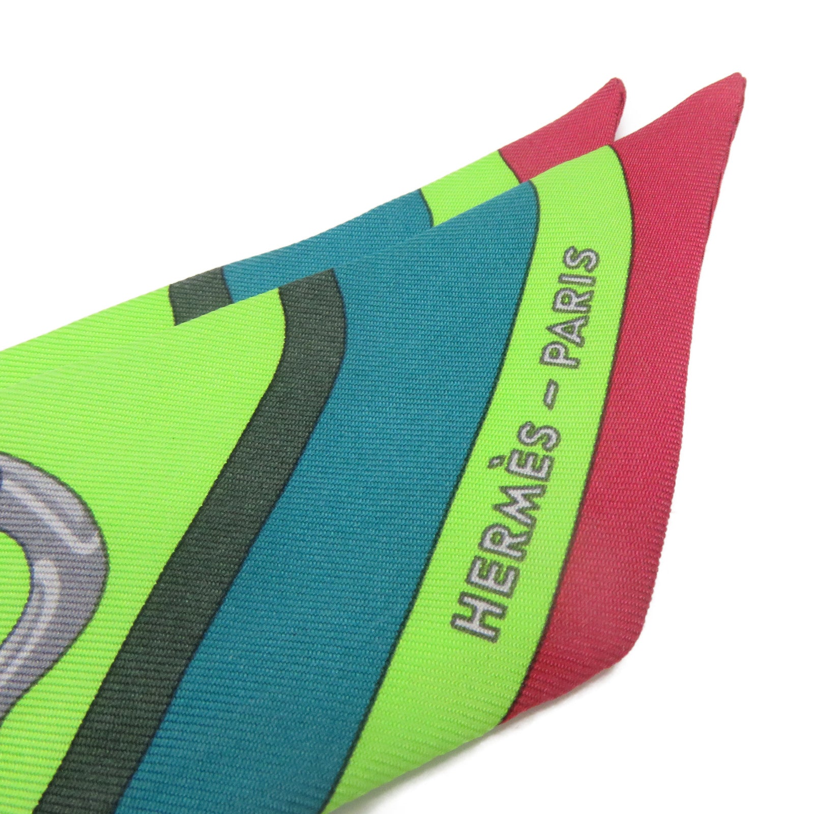HERMES 絲質Twilly Scarf絲巾彩色